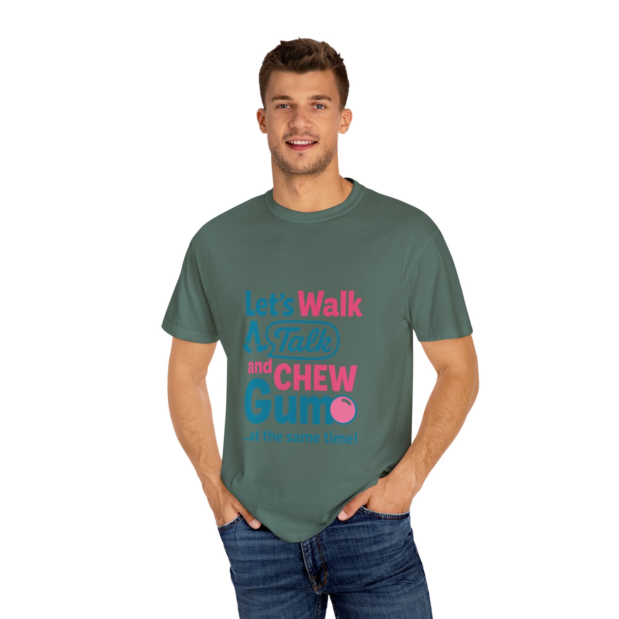 Let's Walk Talk And Chew Gum Funny/ Sarcastic T-shirt | Fun Gift for Friends, Casual Daily Wear, Birthday, Gag Gift, Conversation Starter