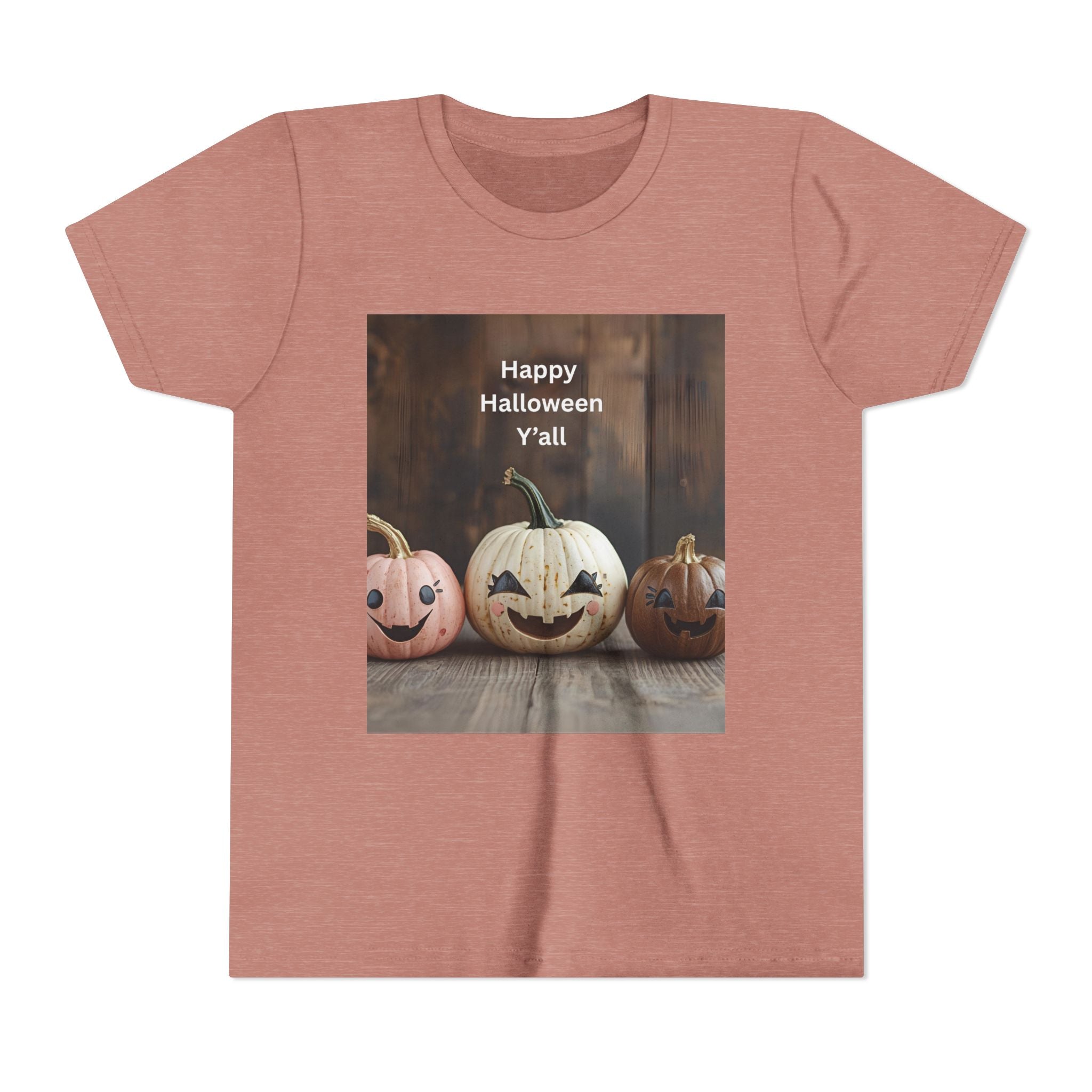 Happy Halloween Youth Tee, Kids Halloween Shirt, Pumpkin T-Shirt, Fall Festival Apparel, Trick or Treat Wear, Spooky Season Top