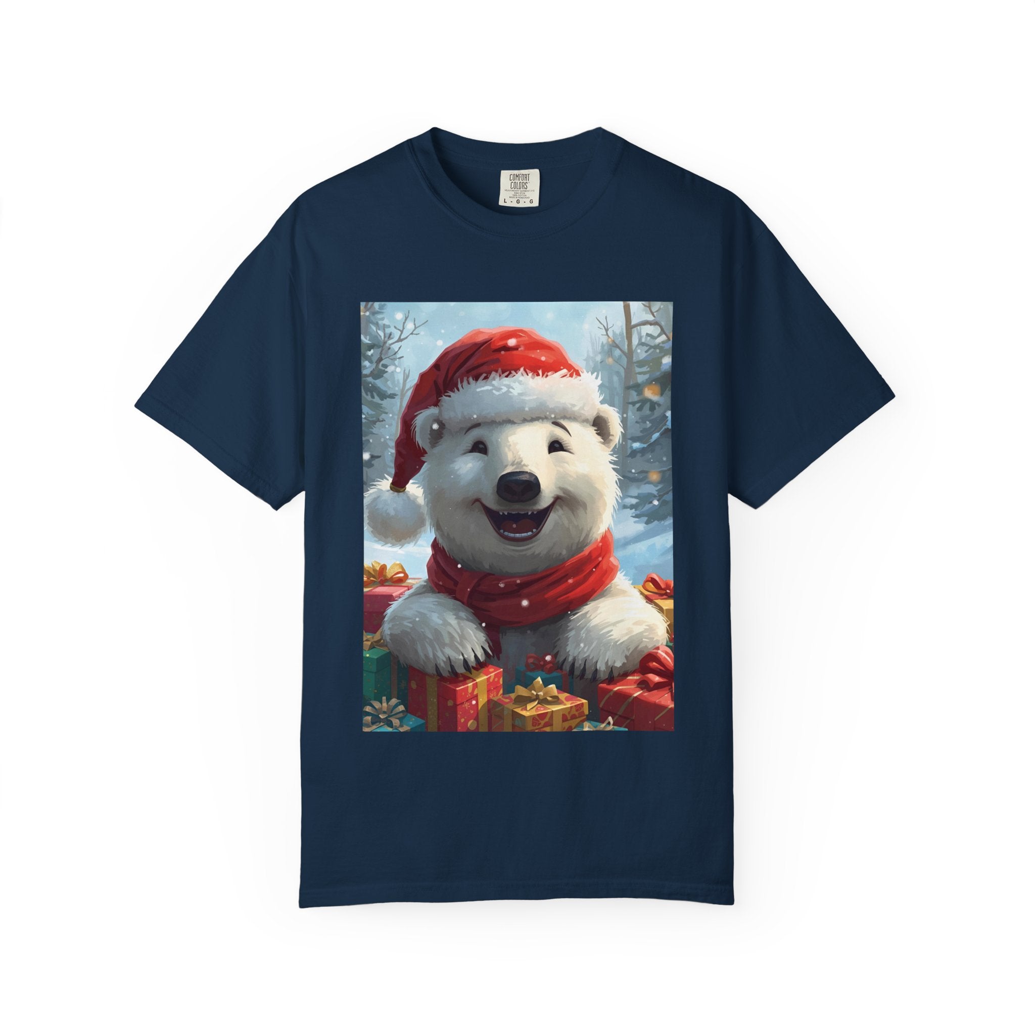 Christmas Polar Bear T-Shirt, Holiday Tee, Winter Apparel, Gift For Animal Lovers, Festive Casual Wear