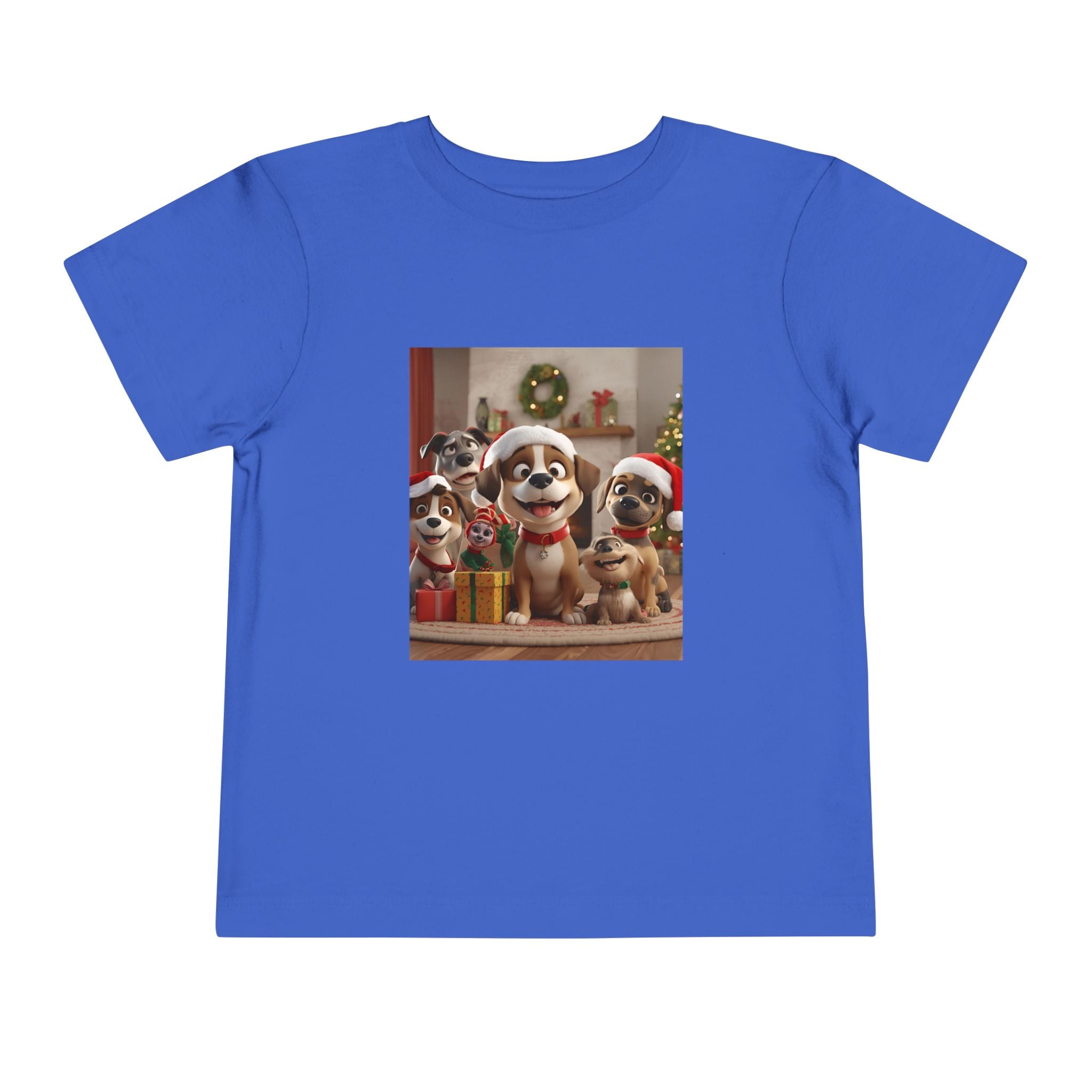Cute Christmas Festive Puppy Toddler Tee, Cute Dog Christmas Shirt, Kids Holiday Clothing, Animal Lover Gift, Birthday Outfit