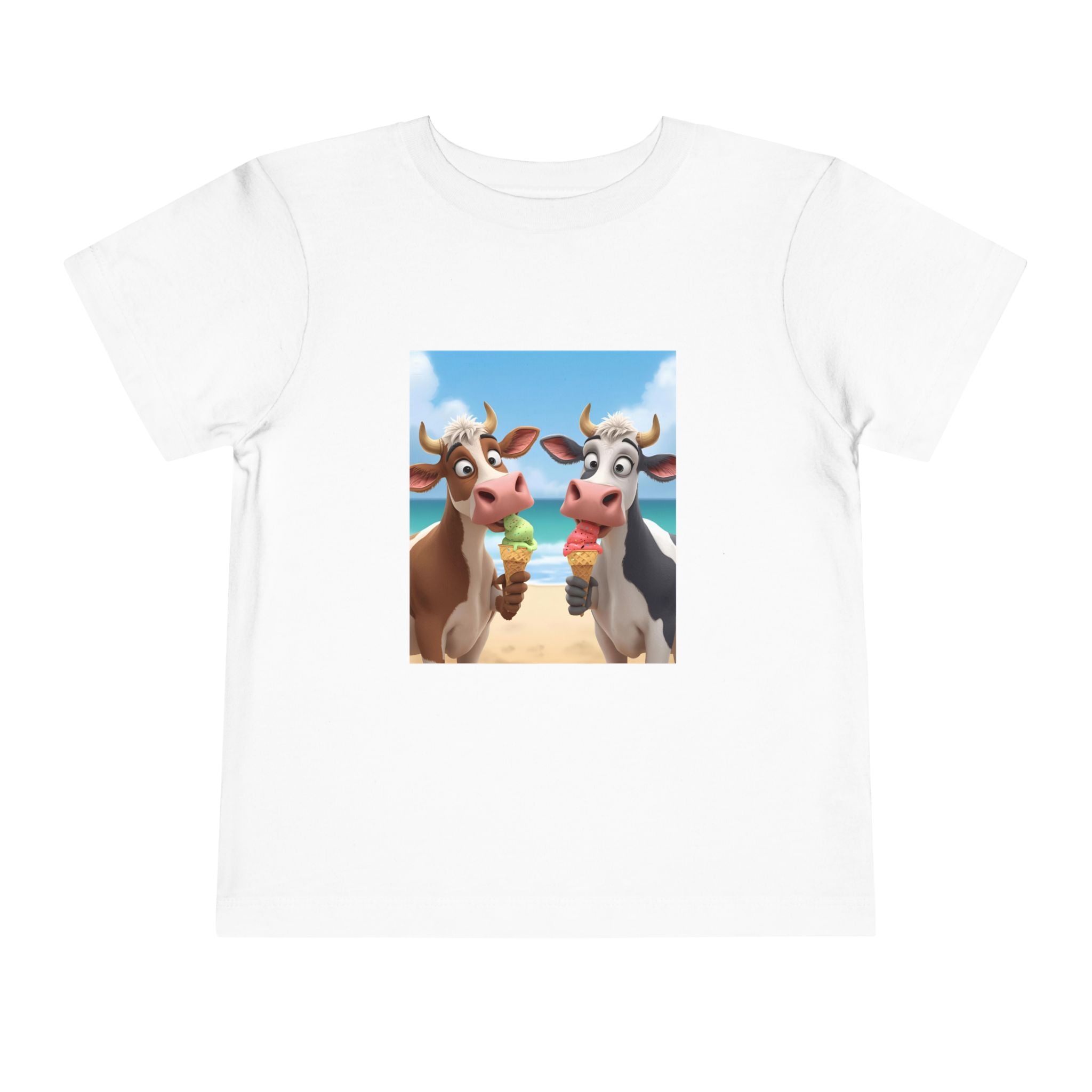 Beachy Cow Toddler Short Sleeve Tee