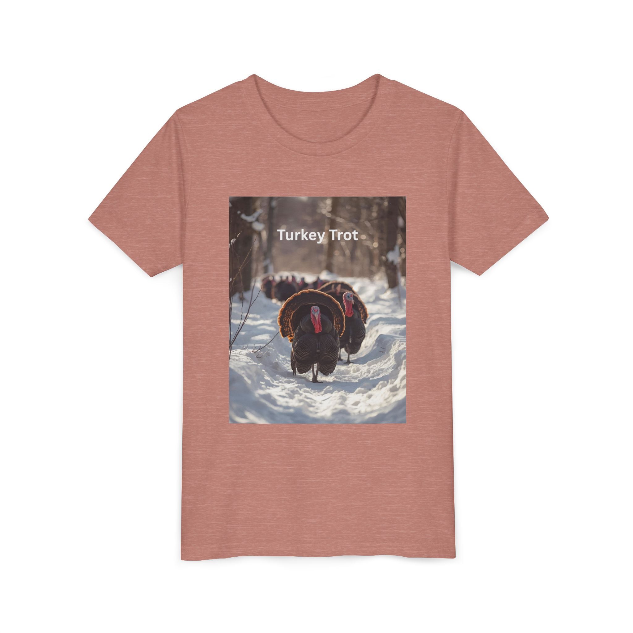 Thanksgiving Turkey Trot Youth Tee, Cute Holiday Shirt, Fall Apparel, Kids Thanksgiving Outfit, Funny Tee for Celebration