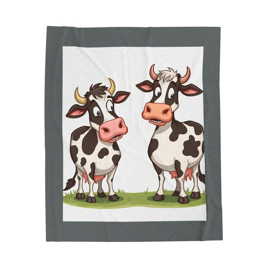 Cow-Themed Velveteen Plush Blanket, Cozy Home Decor, Perfect for Baby Showers, Kids' Rooms, Farmhouse Style, Gifts for Animal Lovers