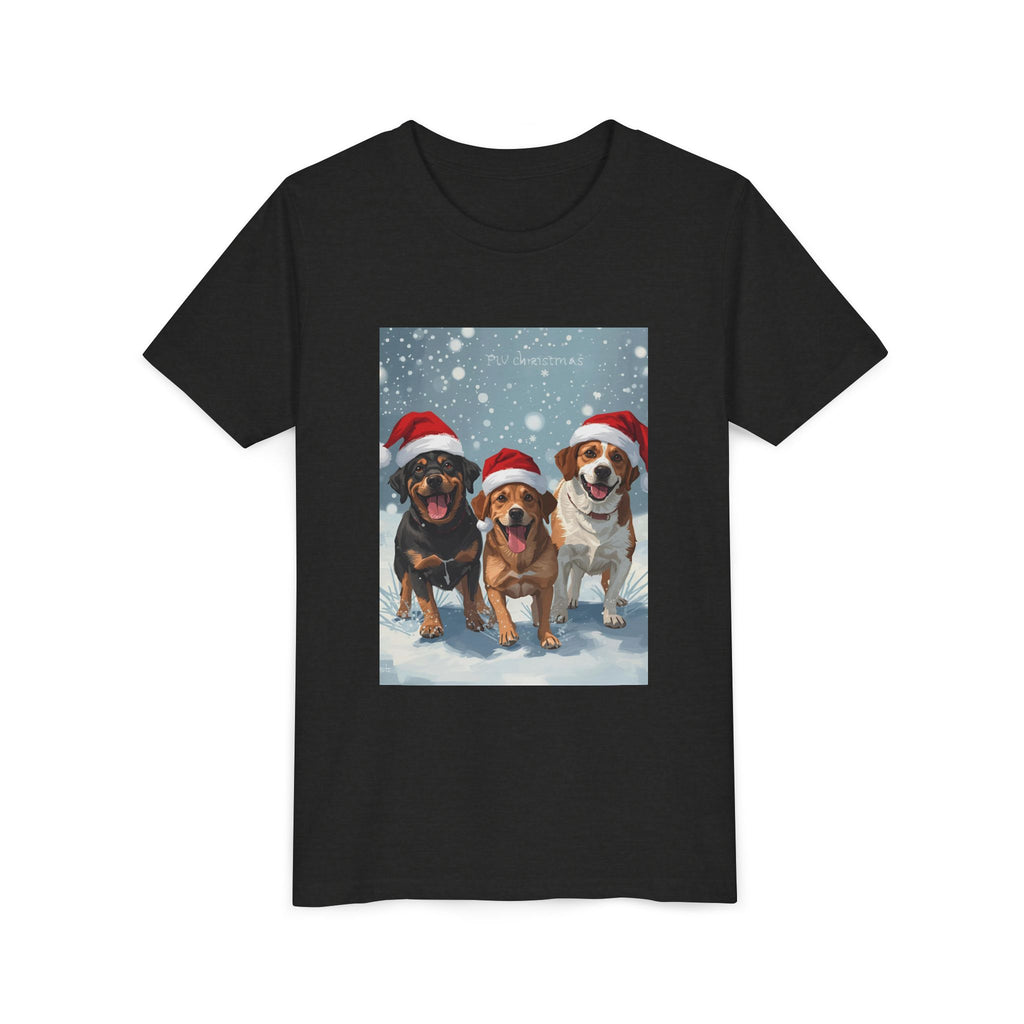 Cute Christmas Dogs Youth Short Sleeve Tee