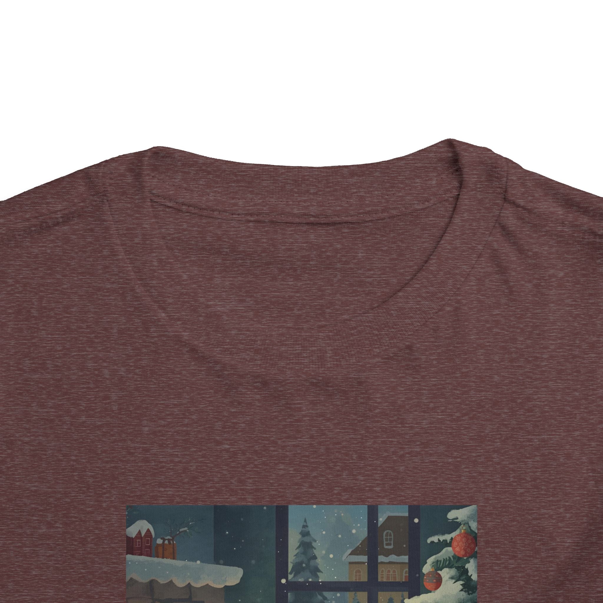 Cute Cat Christmas Festive Toddler Short Sleeve Tee