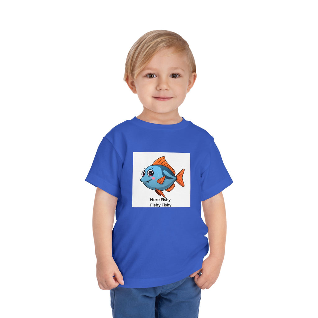 Here Fishy Fishy Fishy Toddler Short Sleeve Tee