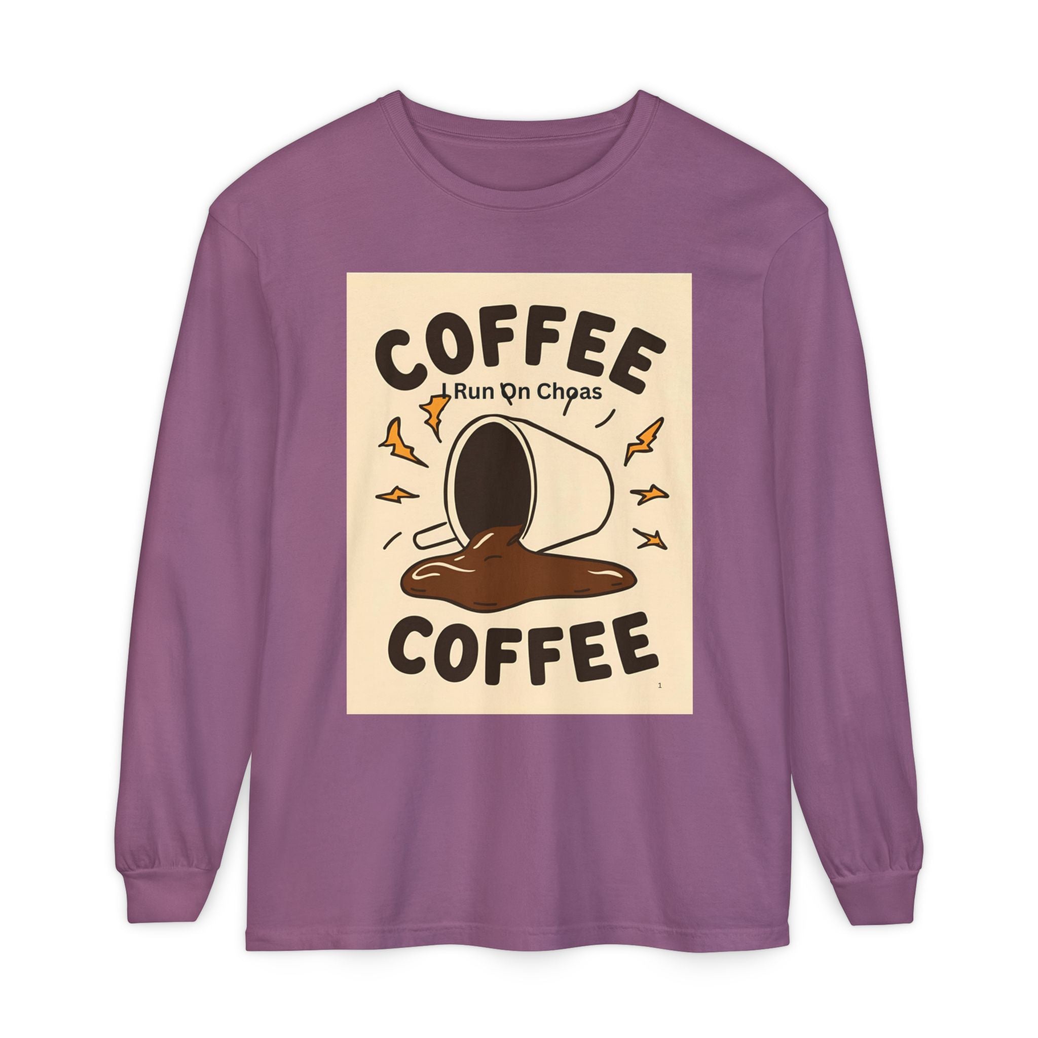 Coffee Coffee Unisex Garment-dyed Long Sleeve T-Shirt