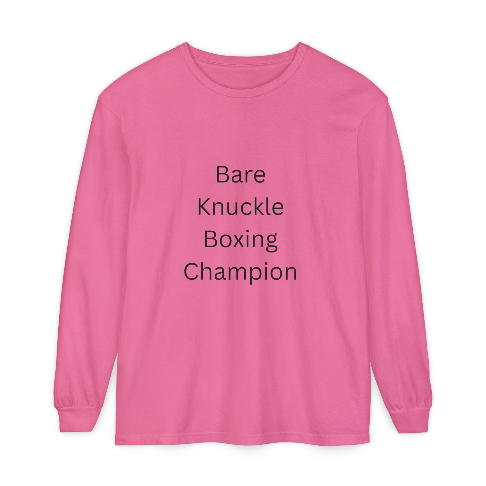 Bare Knuckle Boxing Champion Unisex Garment-dyed Long Sleeve T-Shirt