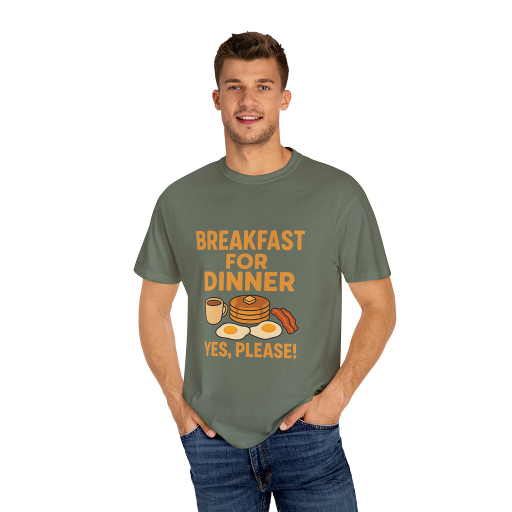 Cute Breakfast for Dinner Unisex T-shirt | Fun Foodie Tee, Gift for Food Lovers, Casual Wear, Brunch Shirt, Breakfast Lovers