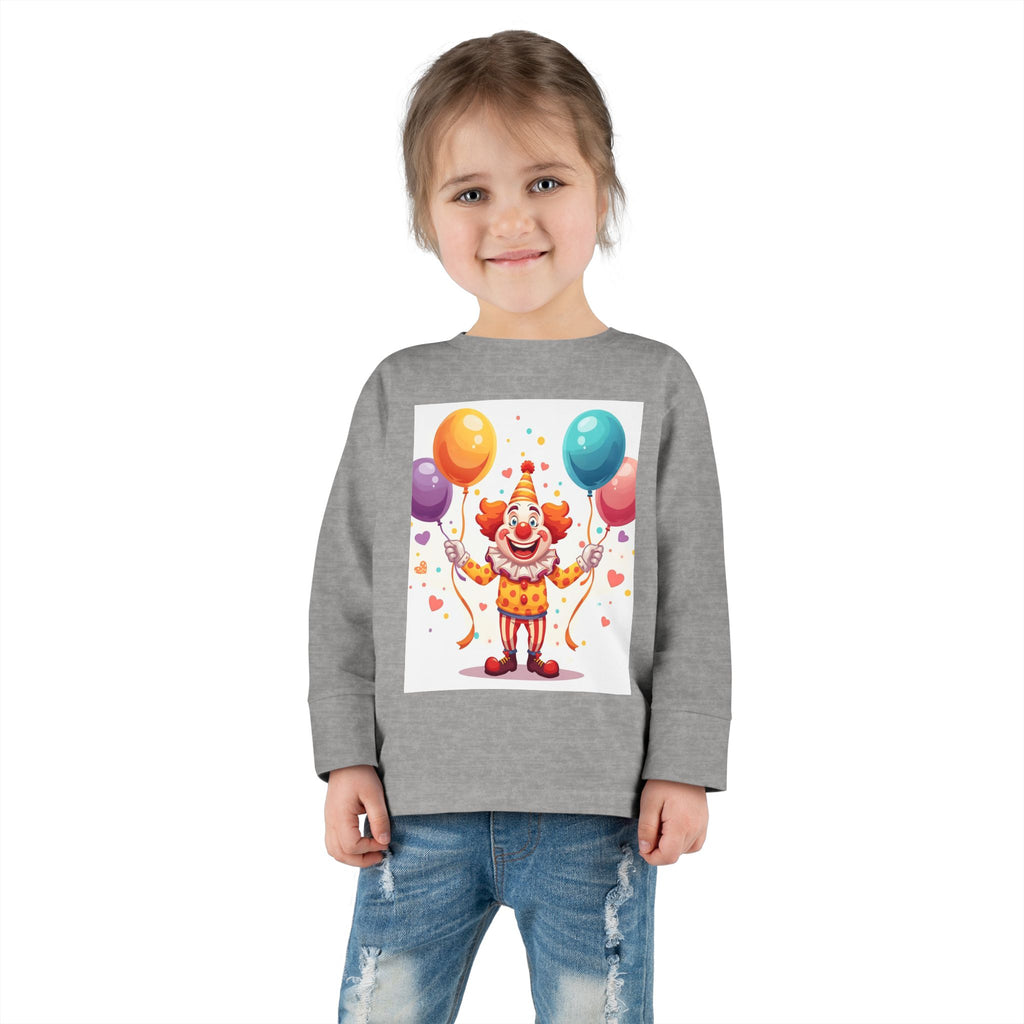 Funny Clown Toddler Long Sleeve Tee