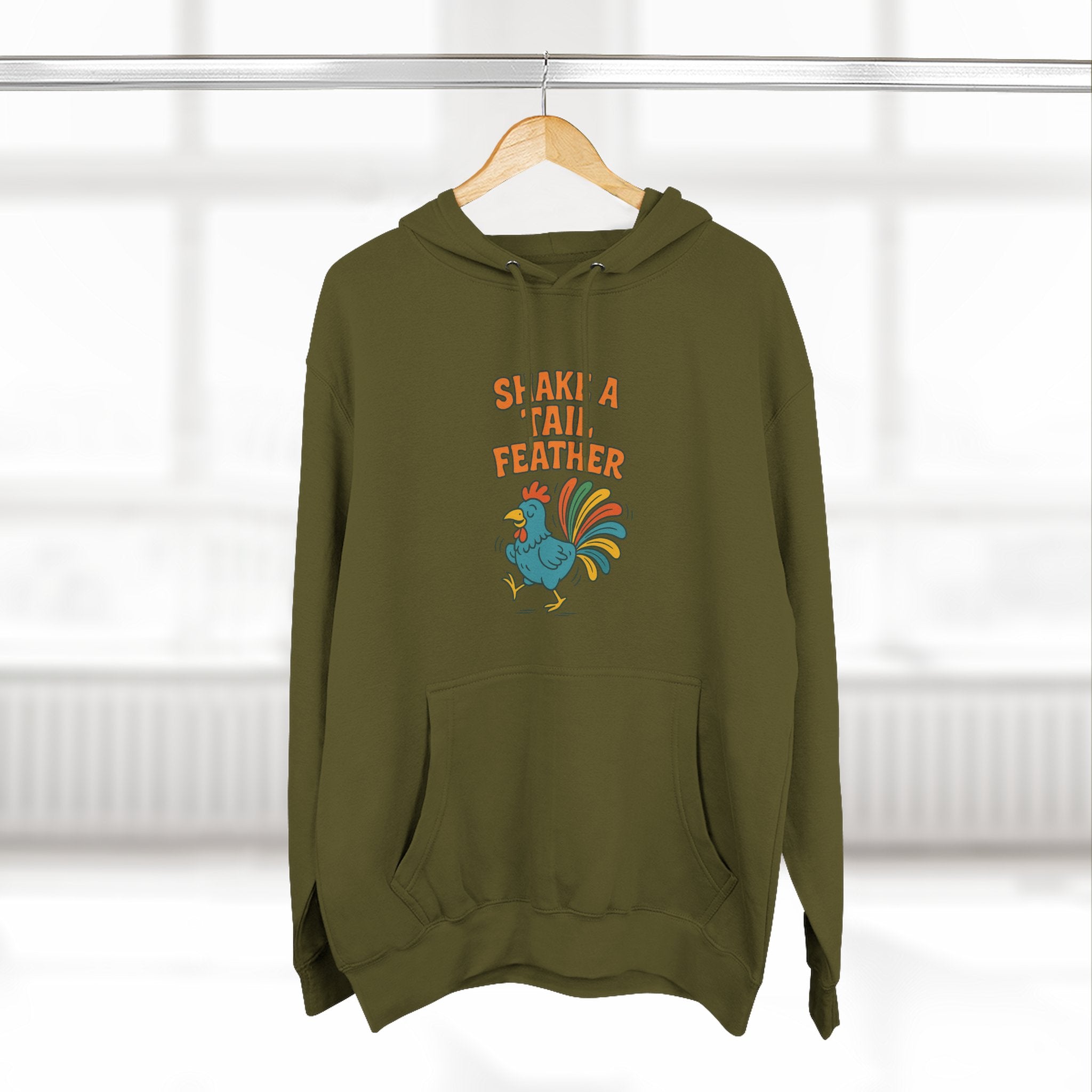Shake A Tail Feather Three-Panel Fleece Hoodie