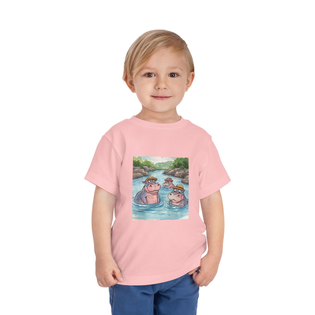 Hippo Cute Toddler Short Sleeve Tee