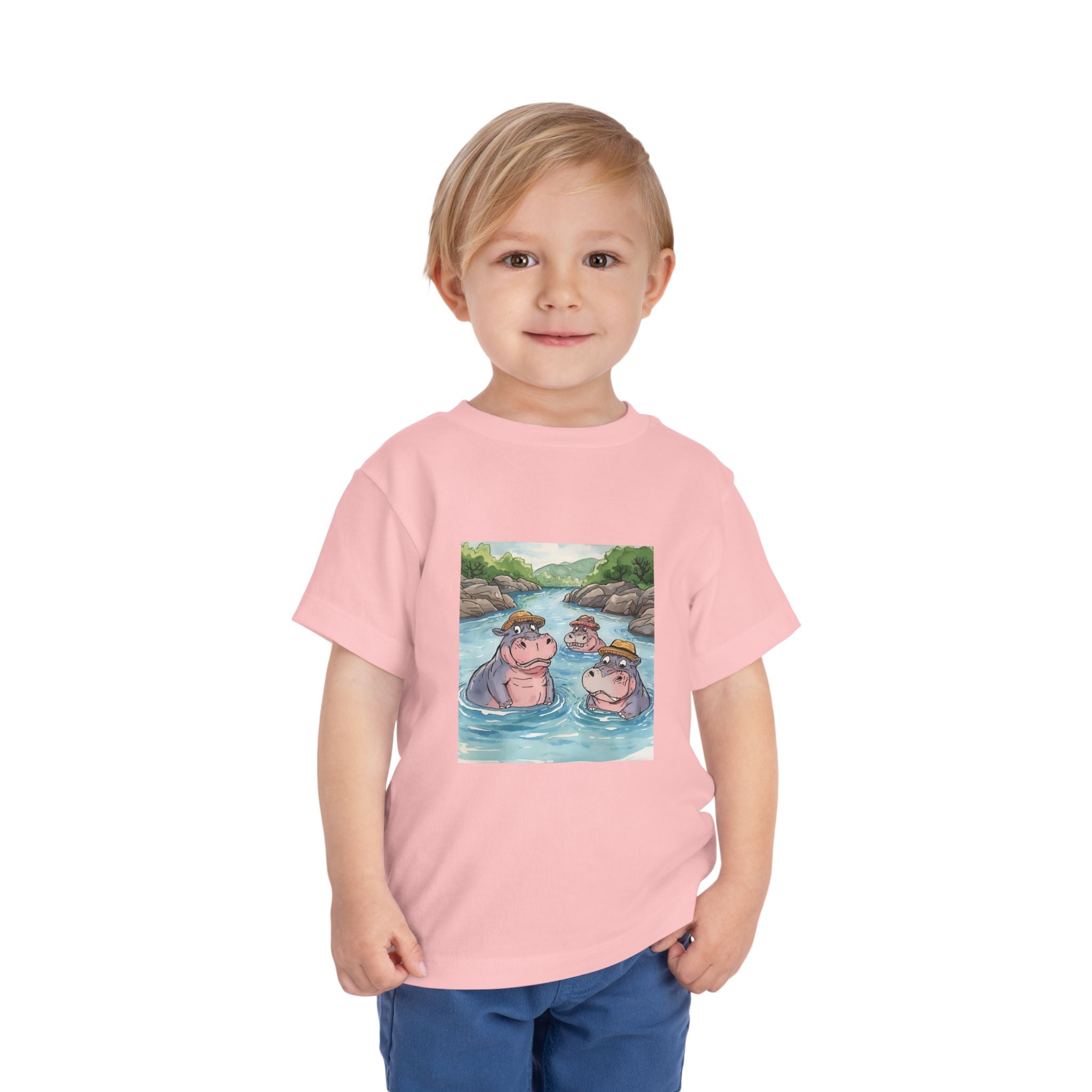 Hippo Cute Toddler Short Sleeve Tee