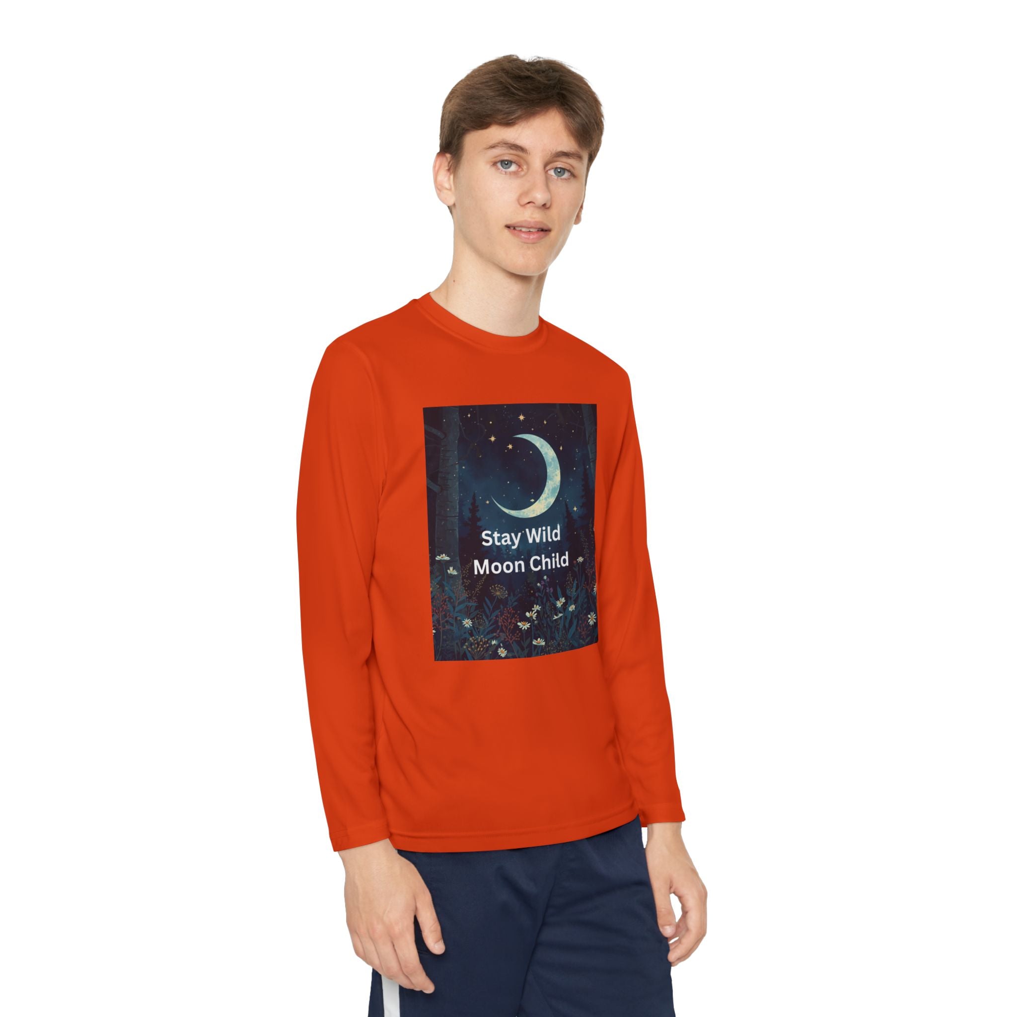 Stay Wild Moon Child Youth Long Sleeve Competitor Tee
