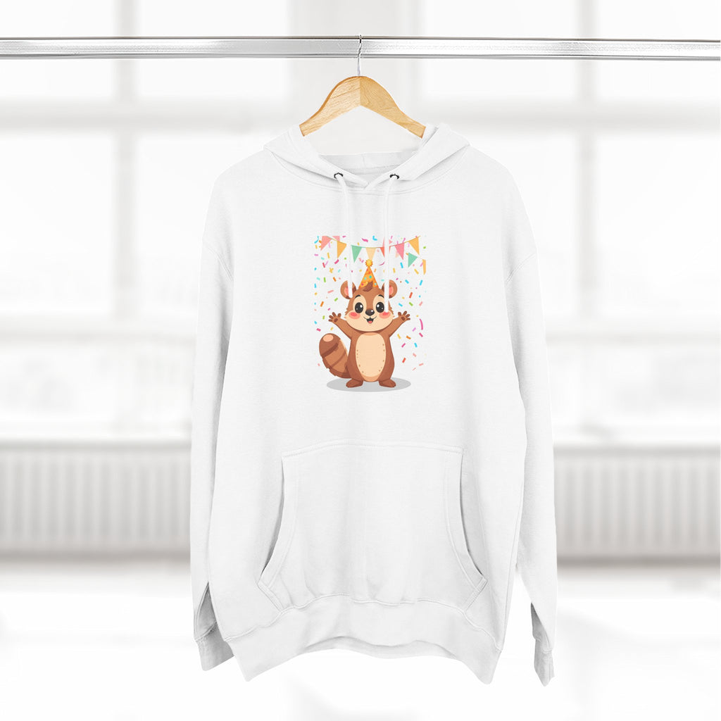 Party Animal With Squirl Three-Panel Fleece Hoodie