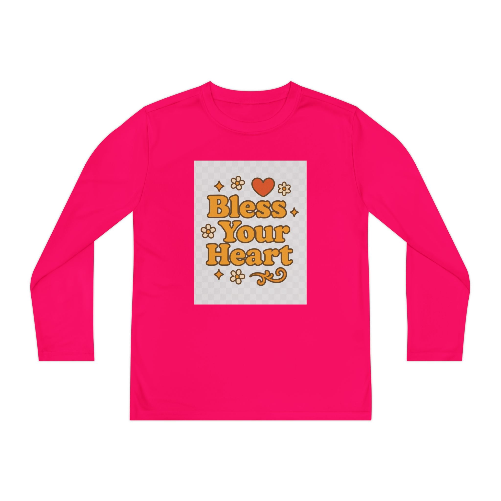 Bless Your Heart Youth Long Sleeve Competitor Tee