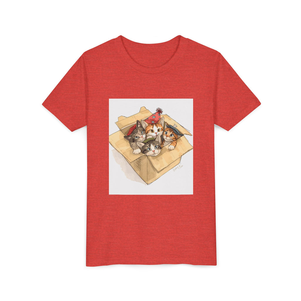 Cute Kittens In Box Youth Short Sleeve Tee