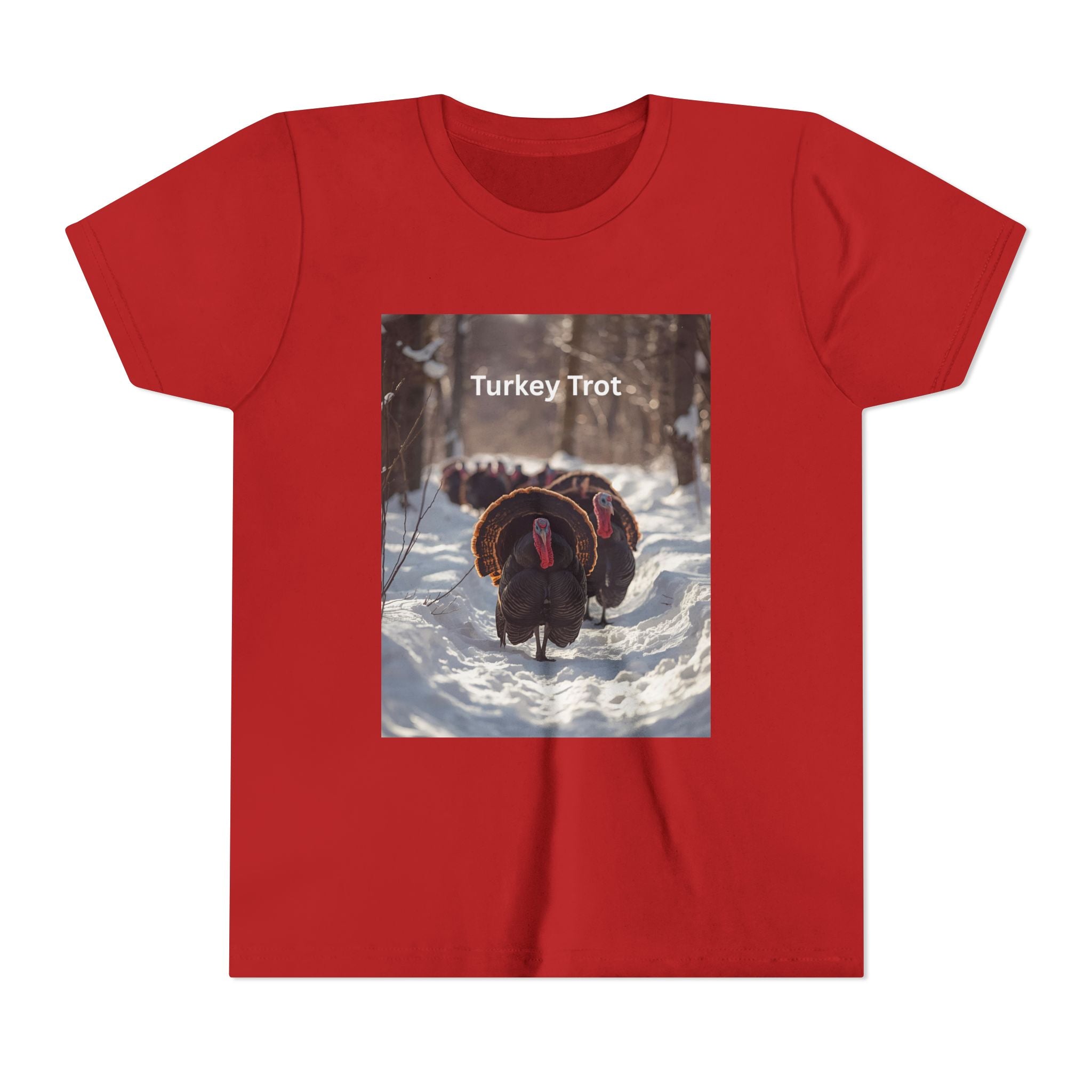 Thanksgiving Turkey Trot Youth Tee, Cute Holiday Shirt, Fall Apparel, Kids Thanksgiving Outfit, Funny Tee for Celebration