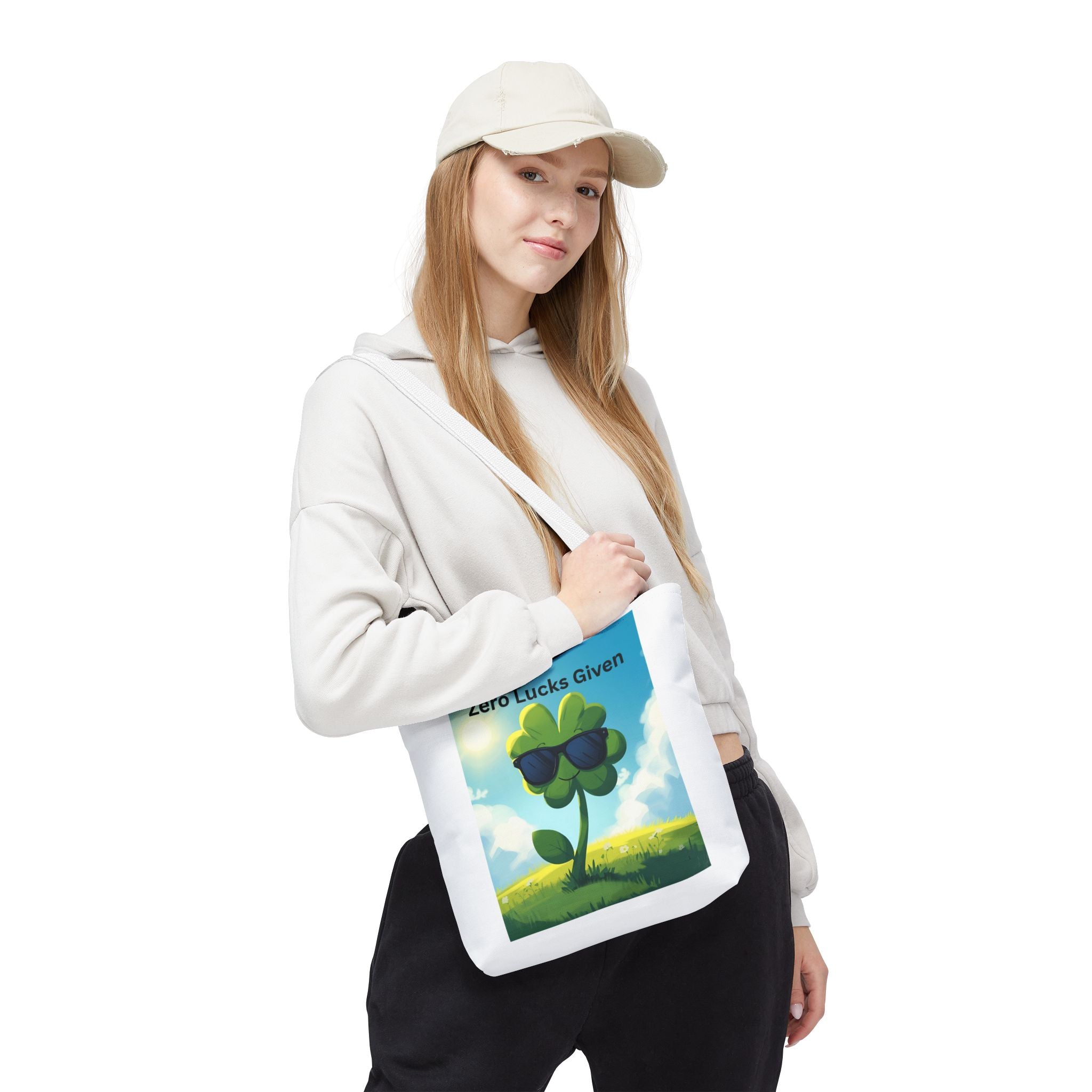 Zero Lucks Given Playful St. Patrick's Day Tote Bag, Fun Canvas Bag for Shoppers, Zero Lucks Given Bag, Gift for Friends, Travel Bag, Everyday Use