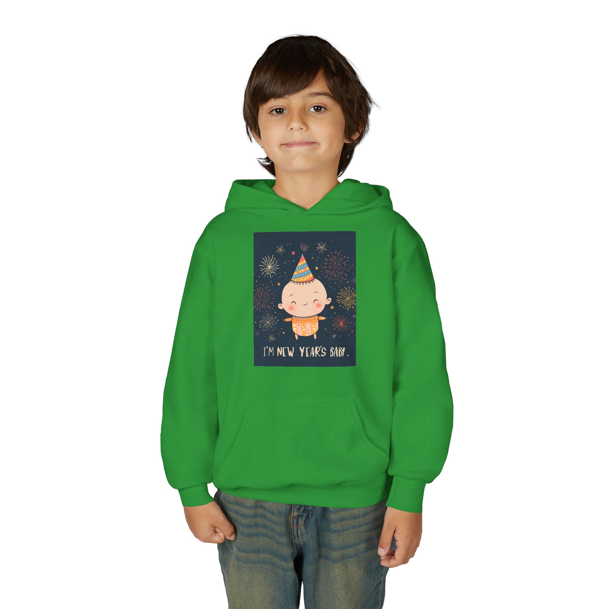 I Am A New Years Baby Youth Heavy Blend Hooded Sweatshirt