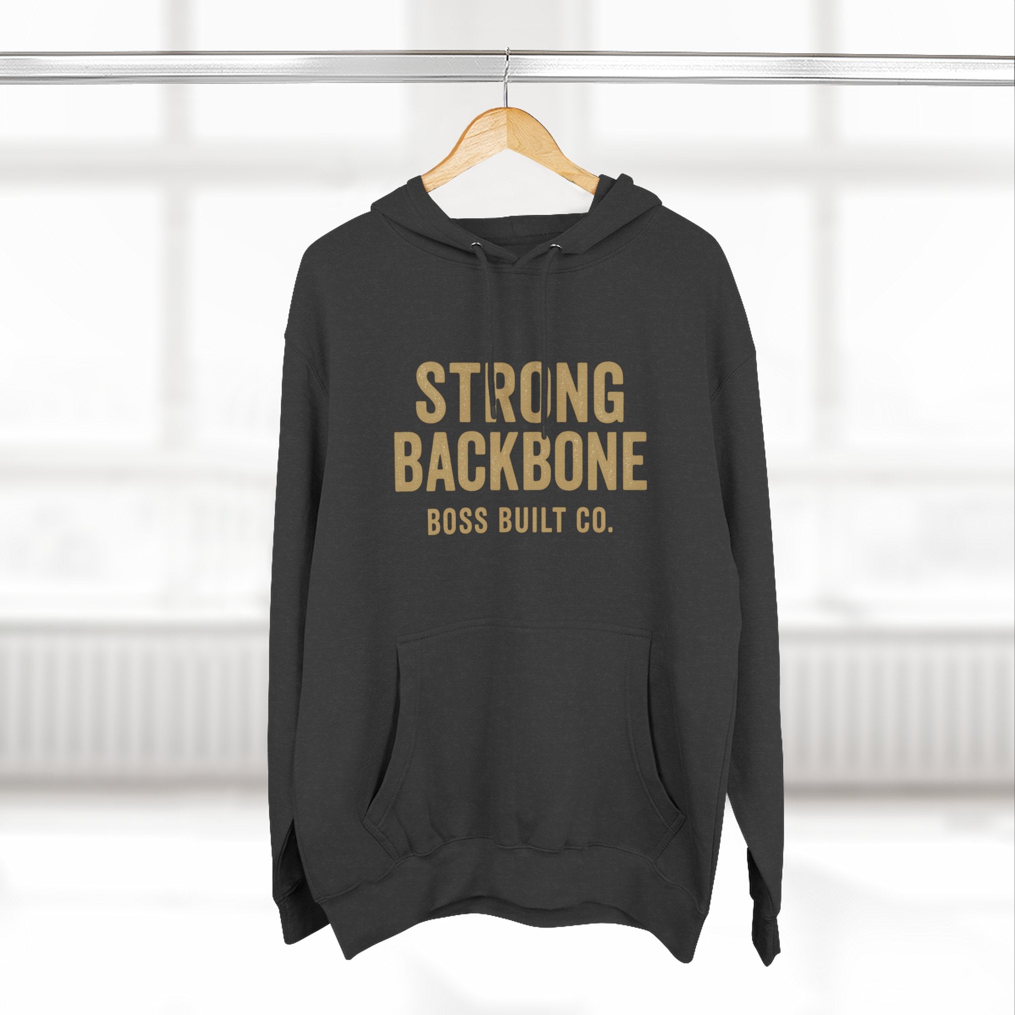 Strong Backbone Hoodie — 'Boss Built Co.' Vintage Fitness Hoodie