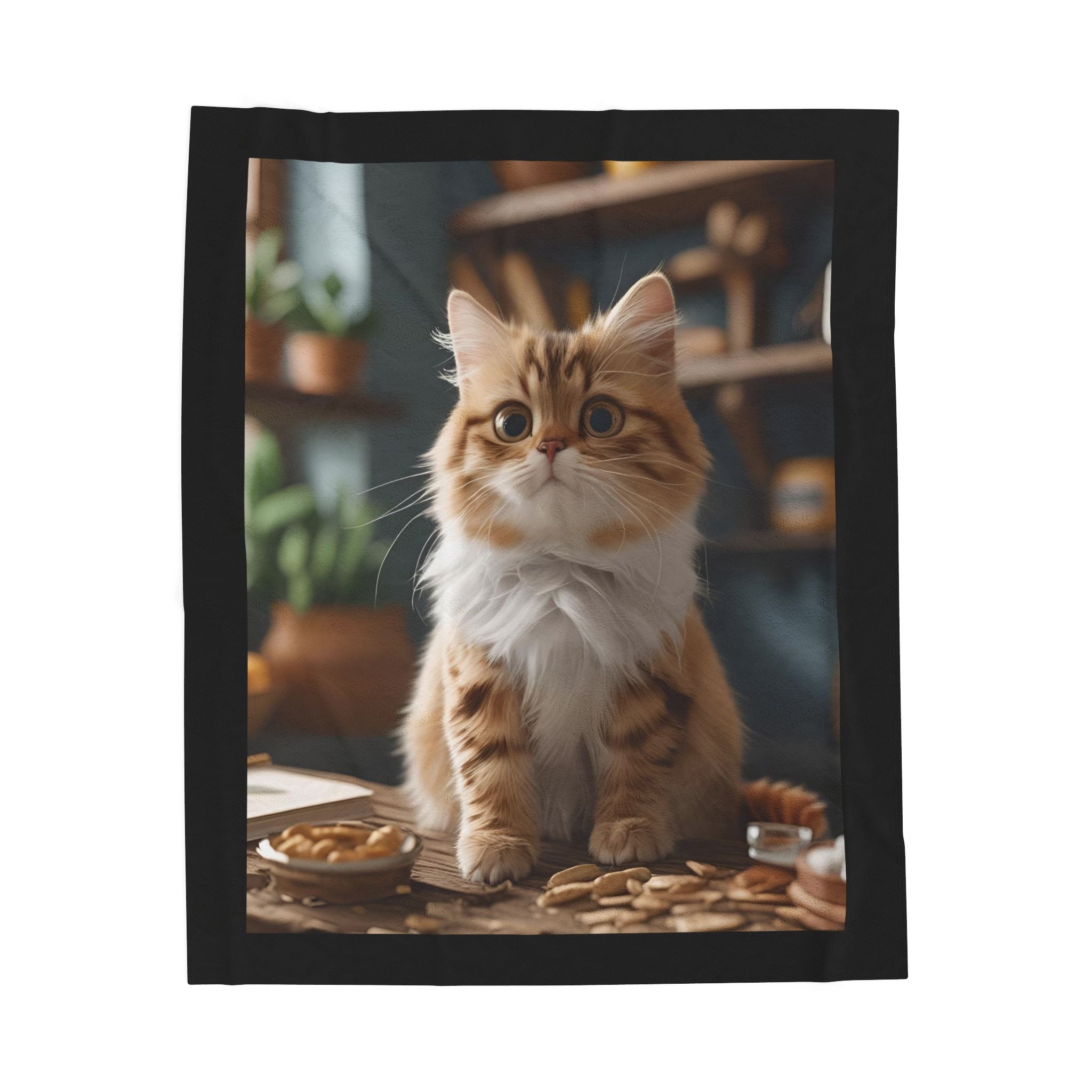 Cute Cat Velveteen Plush Blanket