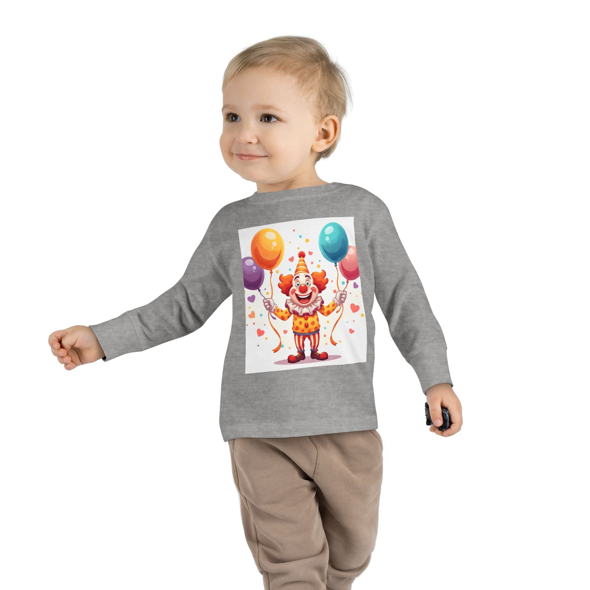 Funny Clown Toddler Long Sleeve Tee