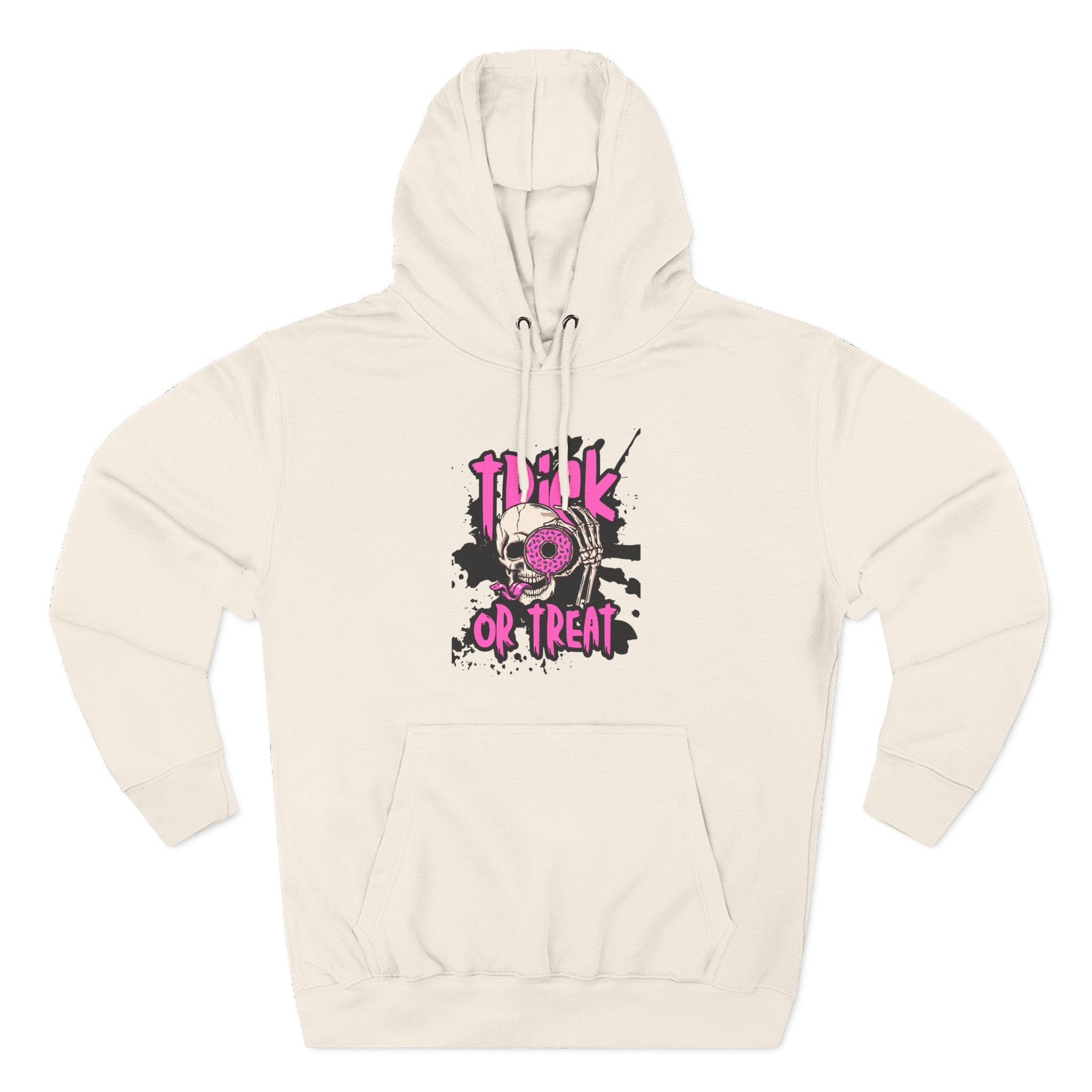 Trick Or Treat Skull Three-Panel Fleece Hoodie