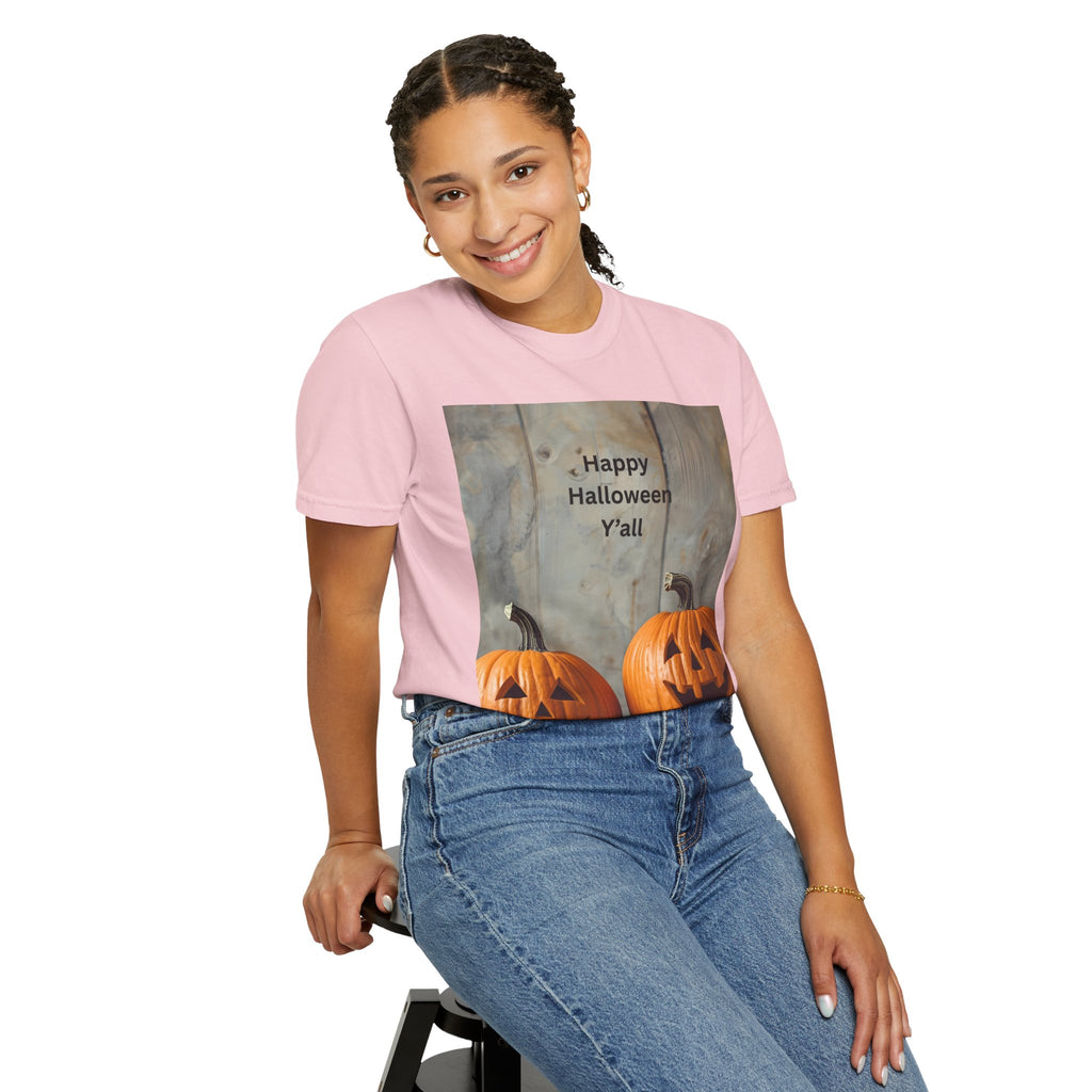 Happy Halloween Unisex T-Shirt, Spooky Fall Tee, Pumpkin Graphic Shirt, Halloween Costume Top, Fall Celebration Wear