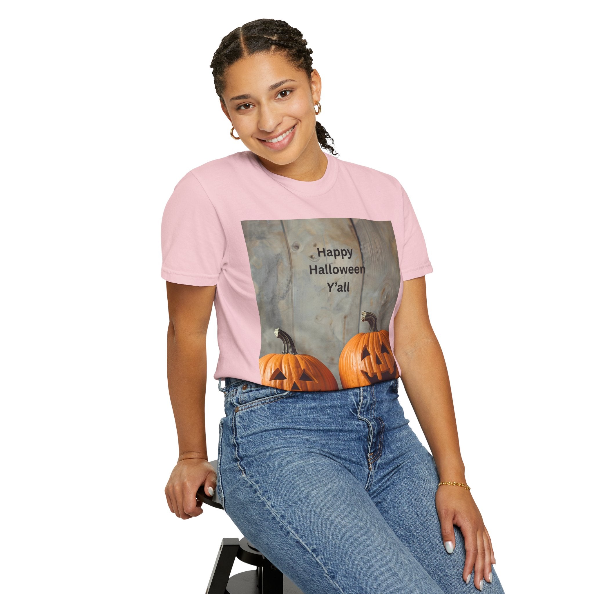 Happy Halloween Unisex T-Shirt, Spooky Fall Tee, Pumpkin Graphic Shirt, Halloween Costume Top, Fall Celebration Wear