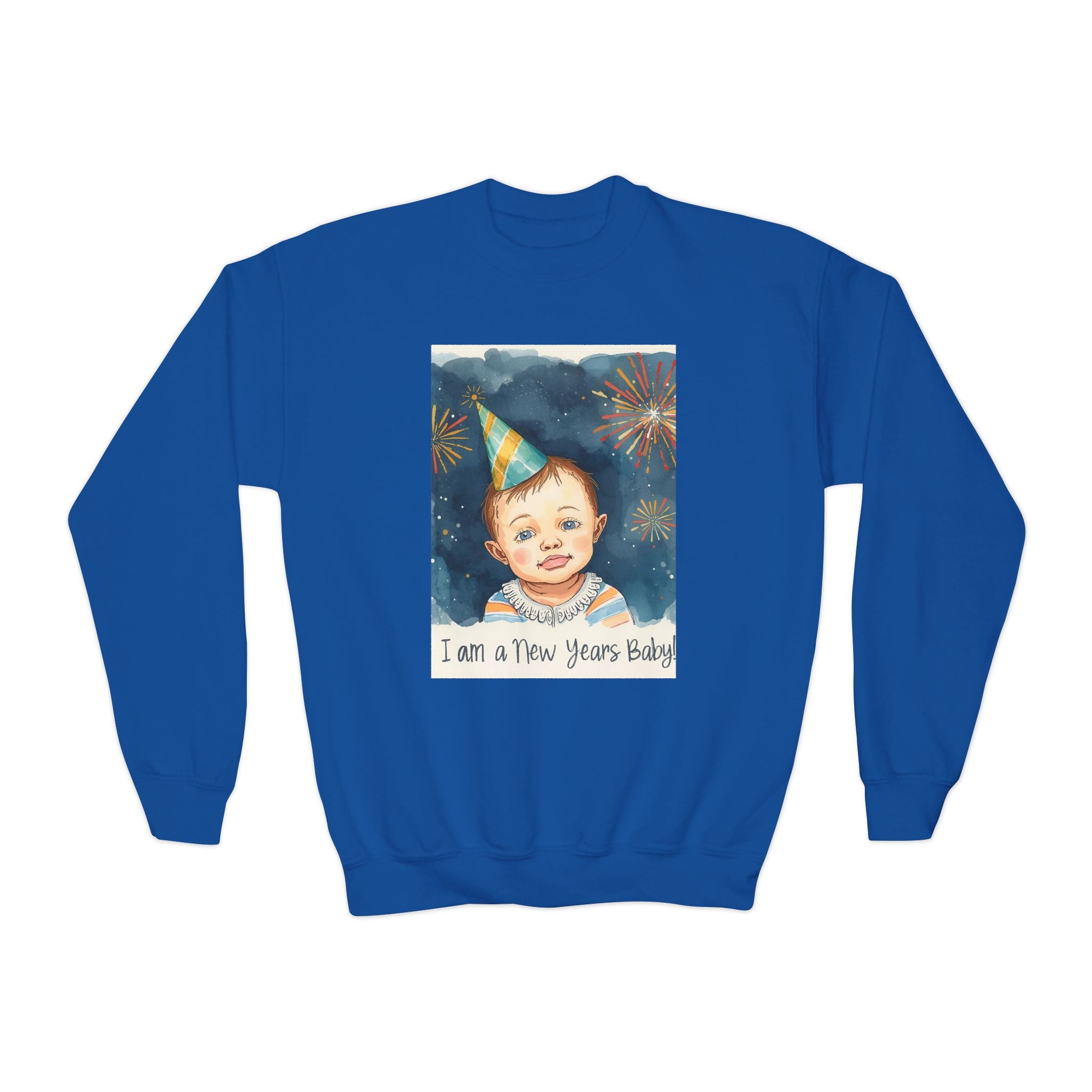 I Am A New Years Baby Youth Crewneck Sweatshirt