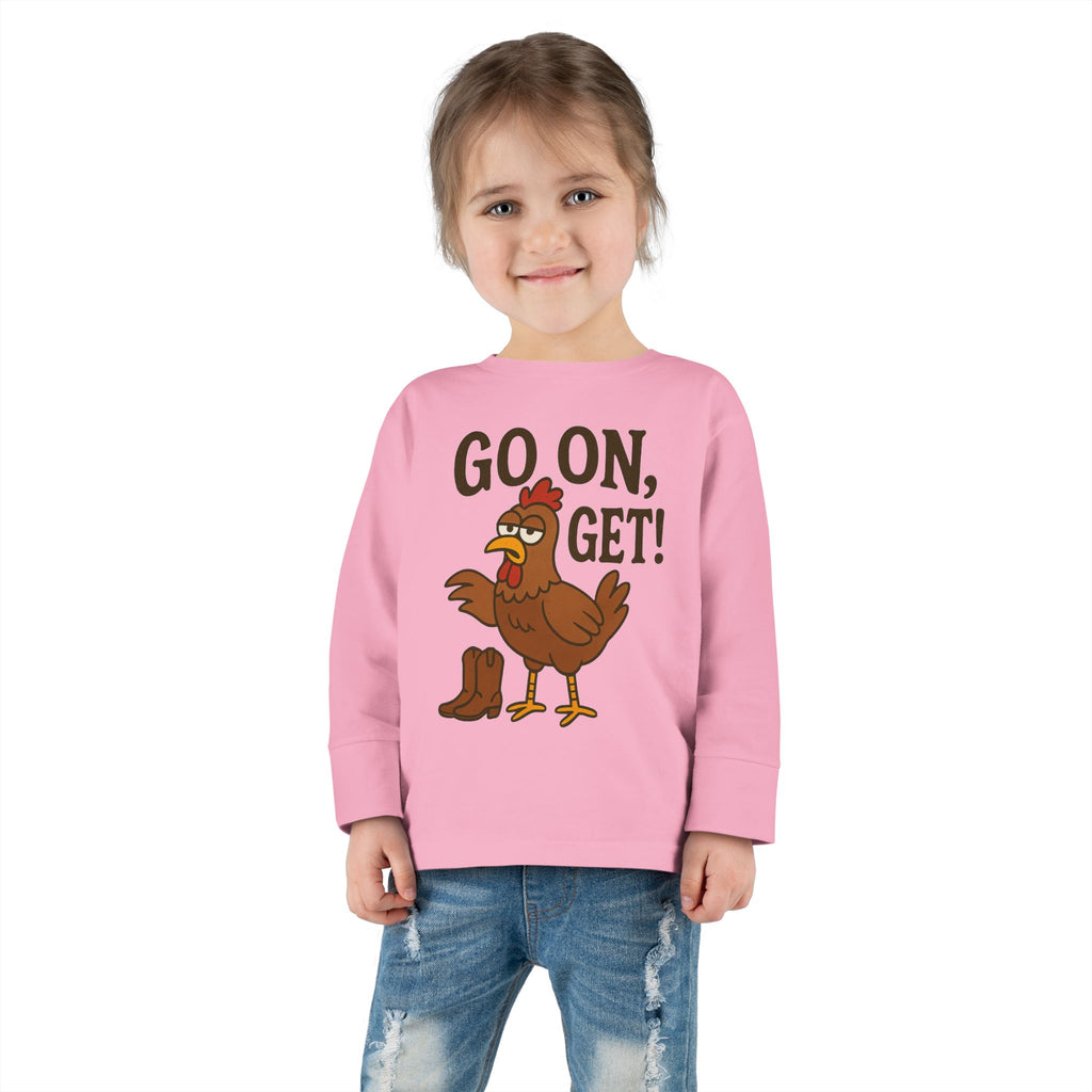 Go On Get Funny Chicken Youth Shirt