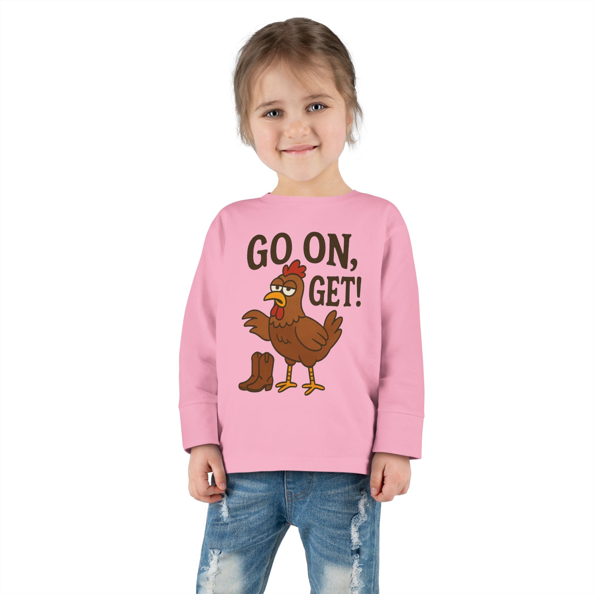 Go On Get Funny Chicken Youth Shirt
