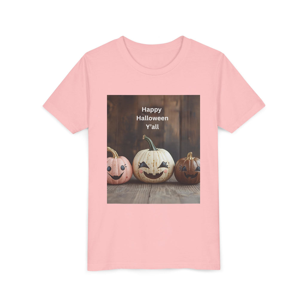 Happy Halloween Youth Tee, Kids Halloween Shirt, Pumpkin T-Shirt, Fall Festival Apparel, Trick or Treat Wear, Spooky Season Top