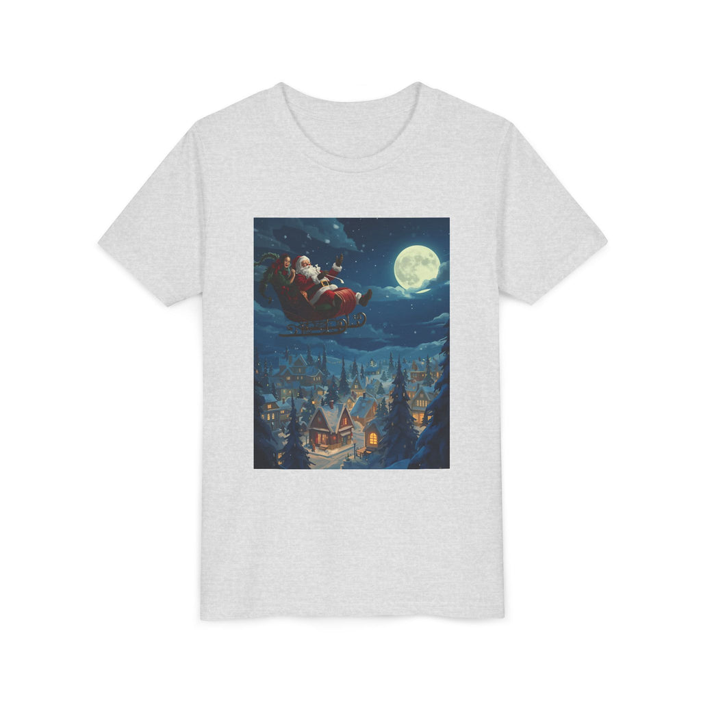 Christmas Santa Sleigh Youth Short Sleeve Tee