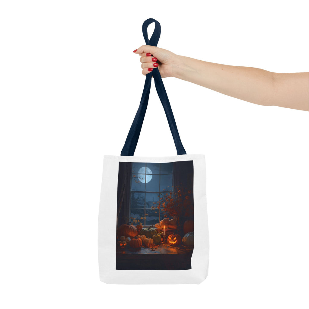 Spooky Autumn Pumpkln Tote Bag, Pumpkin Tote, Halloween Accessory, Fall Decor Bag, Pumpkin Patch Shopping Bag, Seasonal Gift Idea