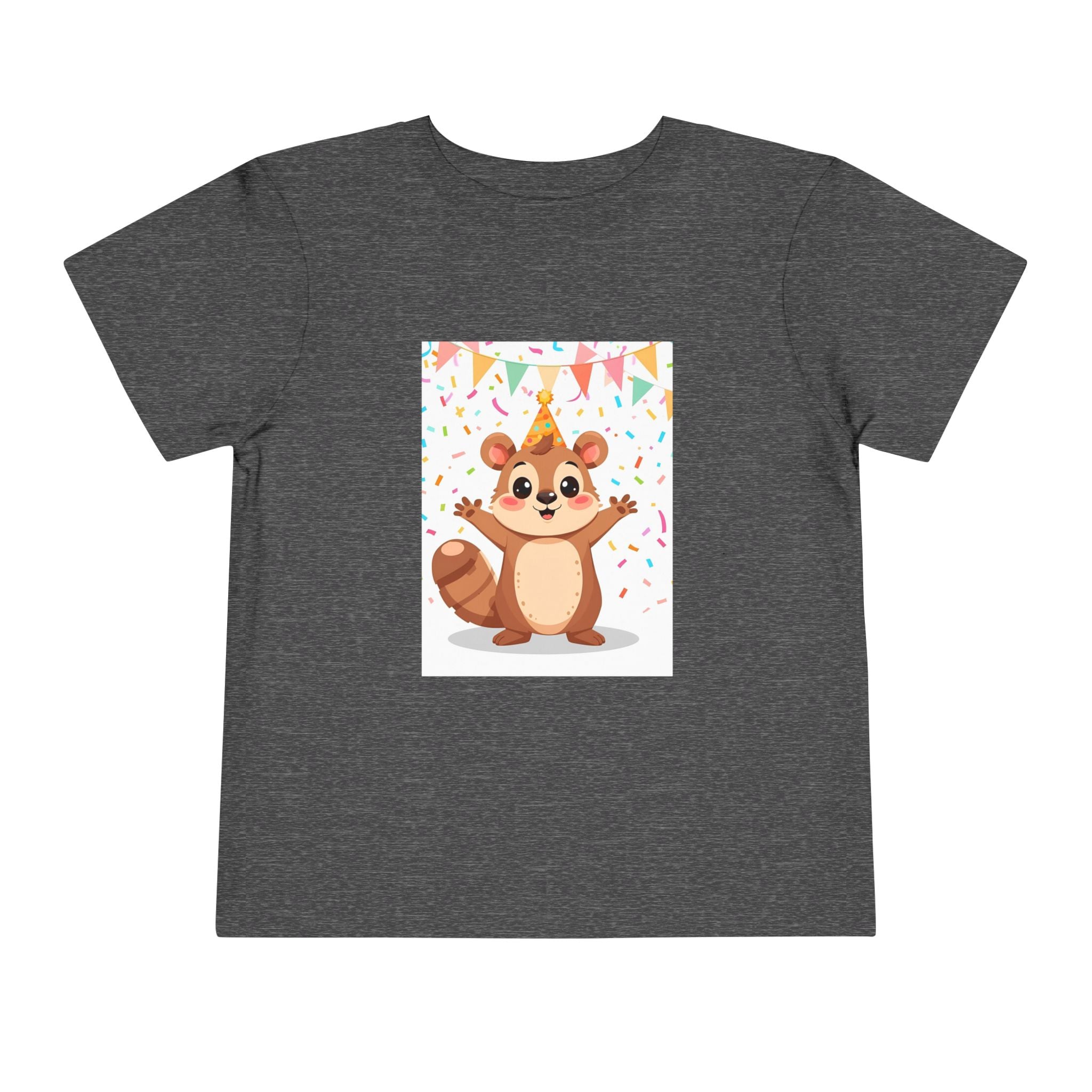 Party Animal With Squirl Toddler Short Sleeve Tee