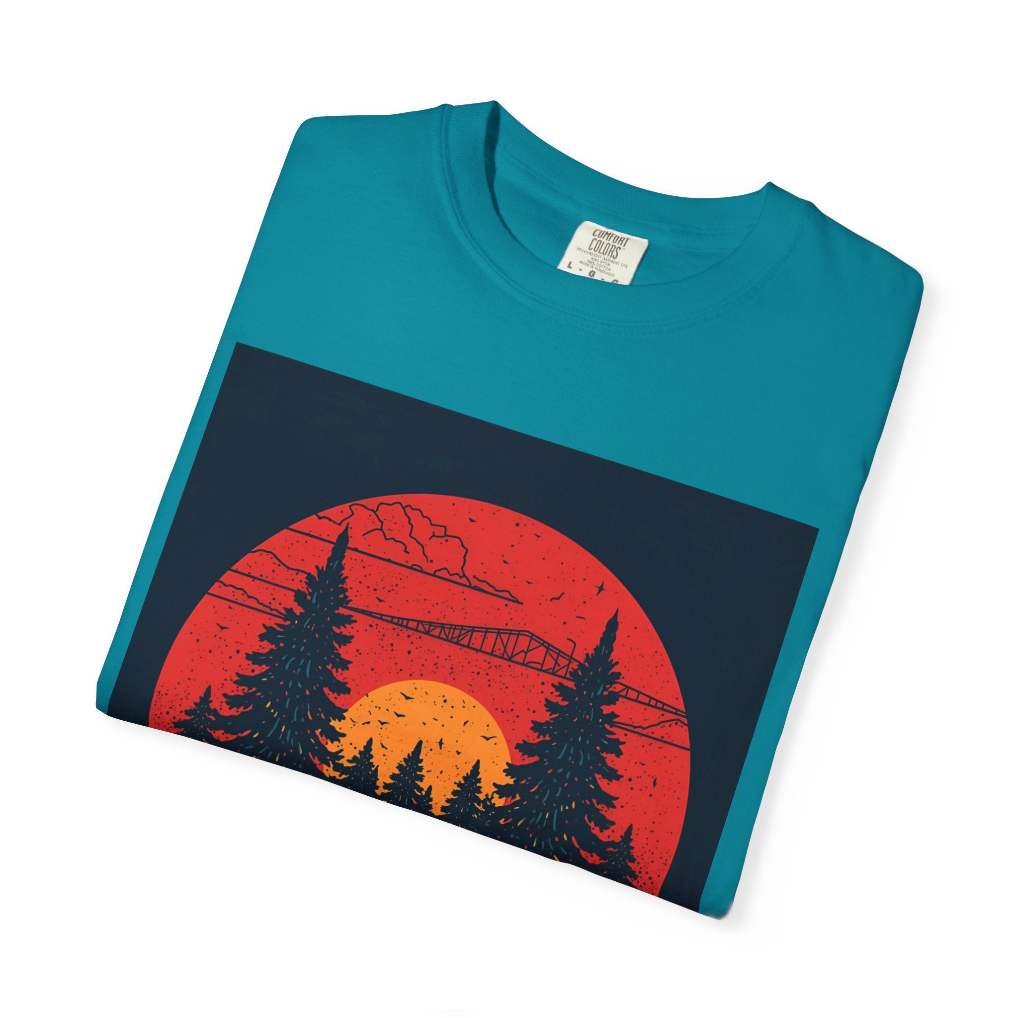Nature Sunset Unisex T-shirt, Outdoor Adventure Tee, Camping Shirt, Hiking Gear, Mens and Womens Apparel