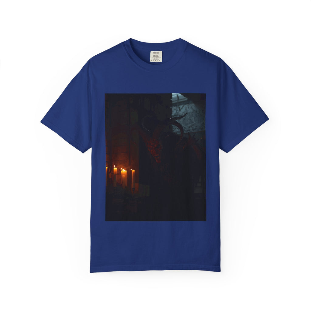Spooky Halloween Pumpkin Shadow Unisex Garment-Dyed T-shirt
