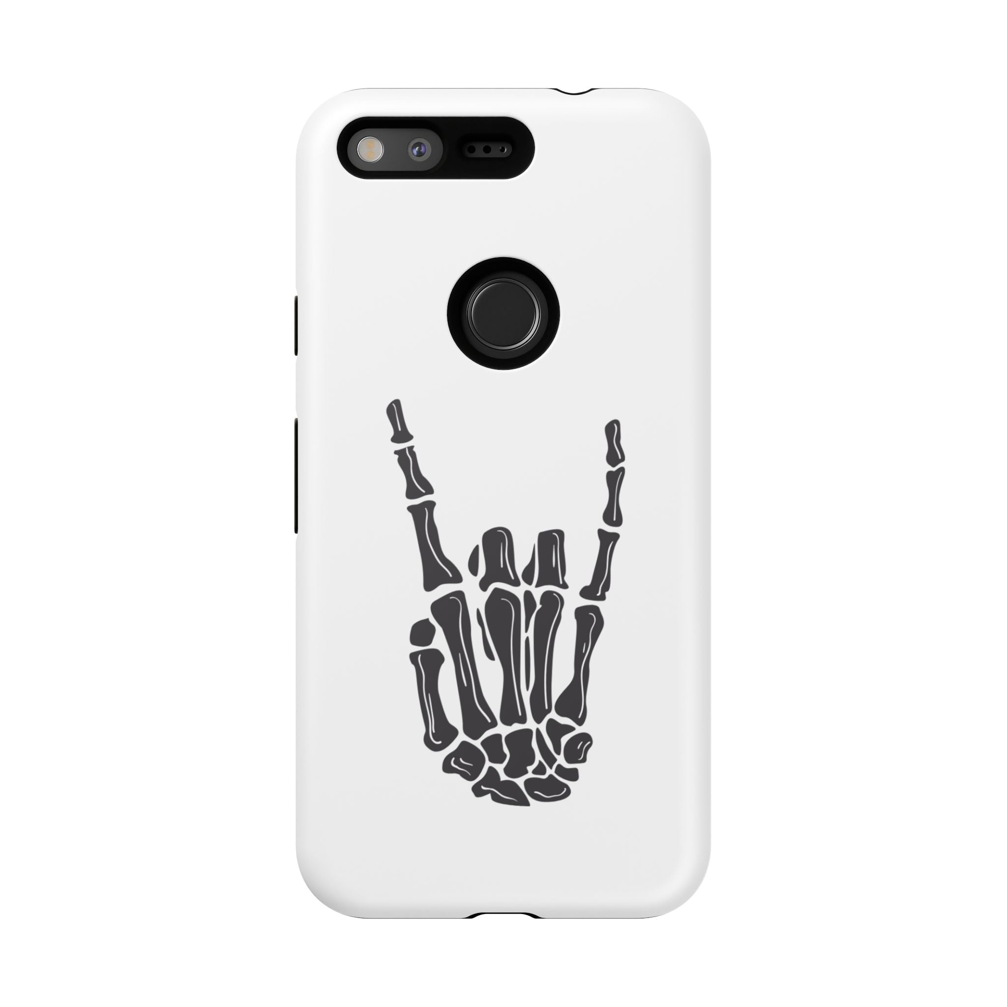 Rock On Skeleton Phone Case, Edgy Phone Cover, Tough Cases for Music Lovers, Halloween Accessories, Gifts for Him