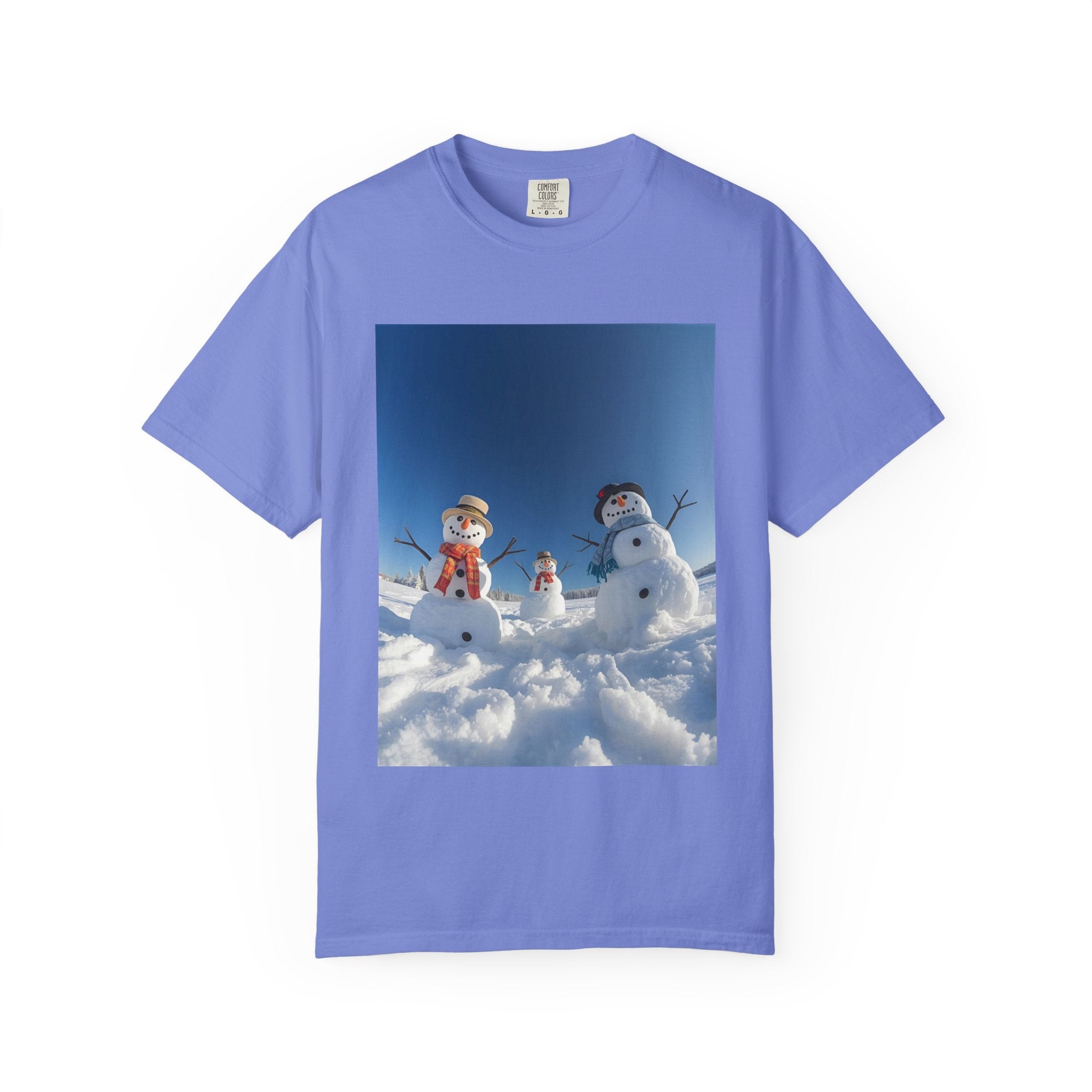 Festive Christmas Snowman Winter T-Shirt | Cozy Unisex Tee for Holiday Celebrations, Winter Apparel, Christmas Gift, Snow Fun