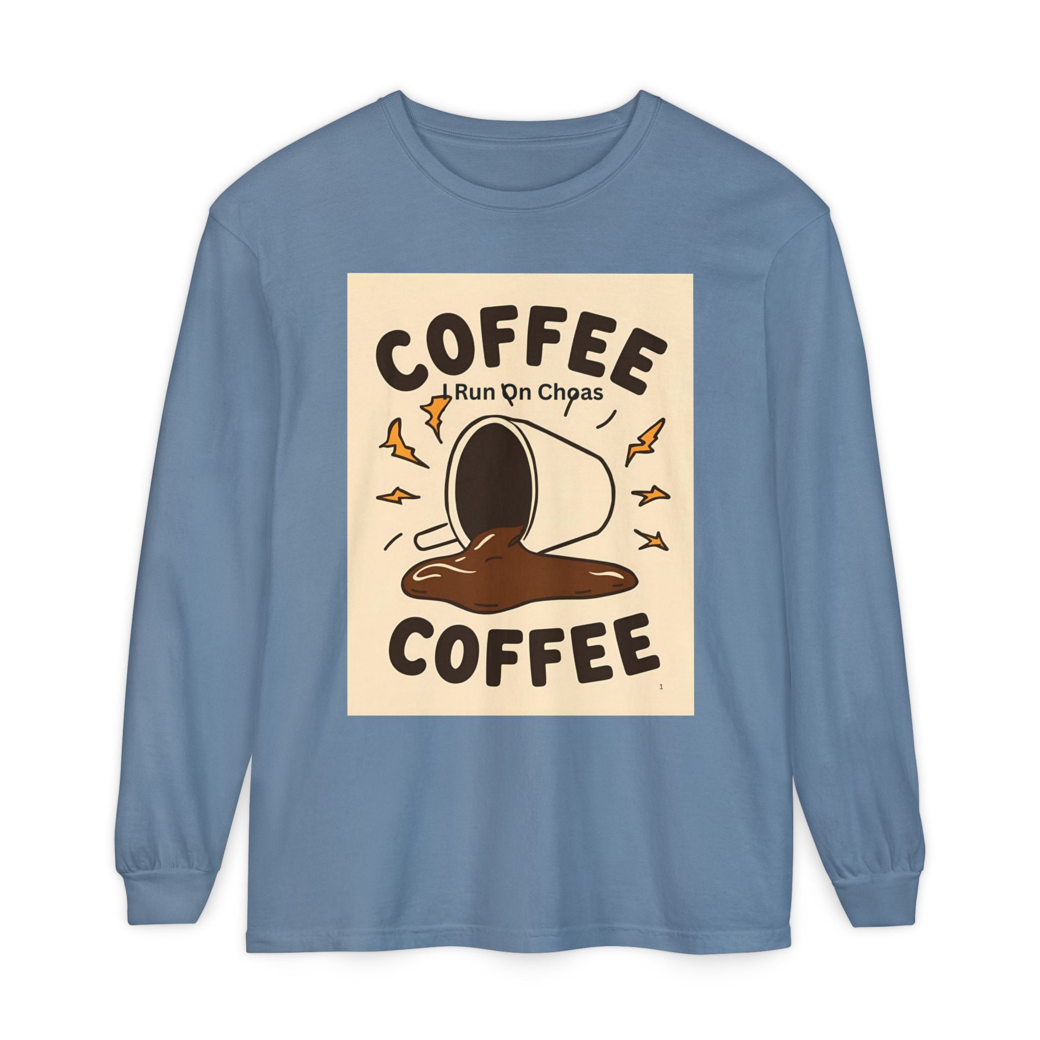 Coffee Coffee Unisex Garment-dyed Long Sleeve T-Shirt