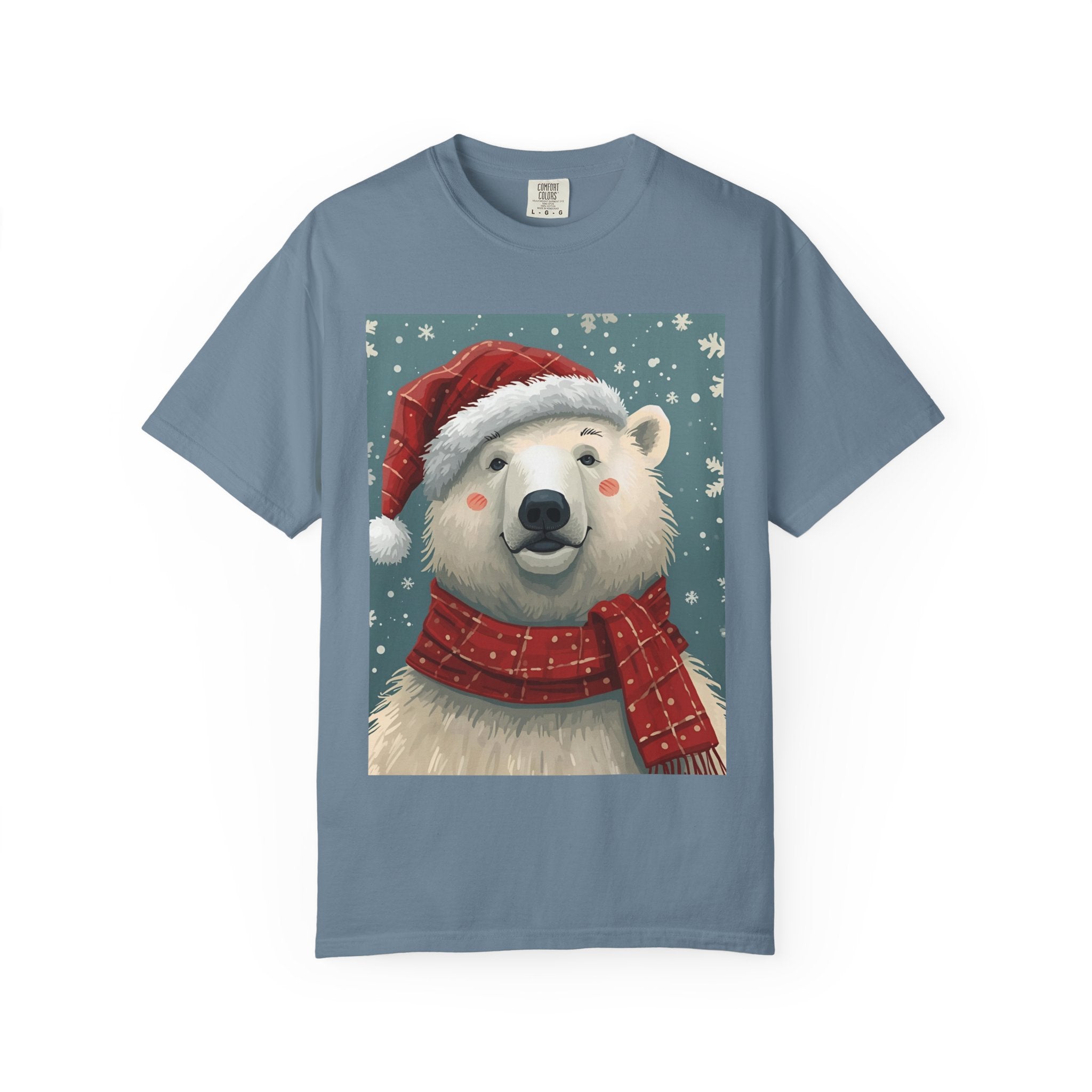 Cozy Holiday Polar Bear T-Shirt, Christmas Tee, Unisex Shirt, Festive Apparel, Gift for Animal Lovers, Winter Wear