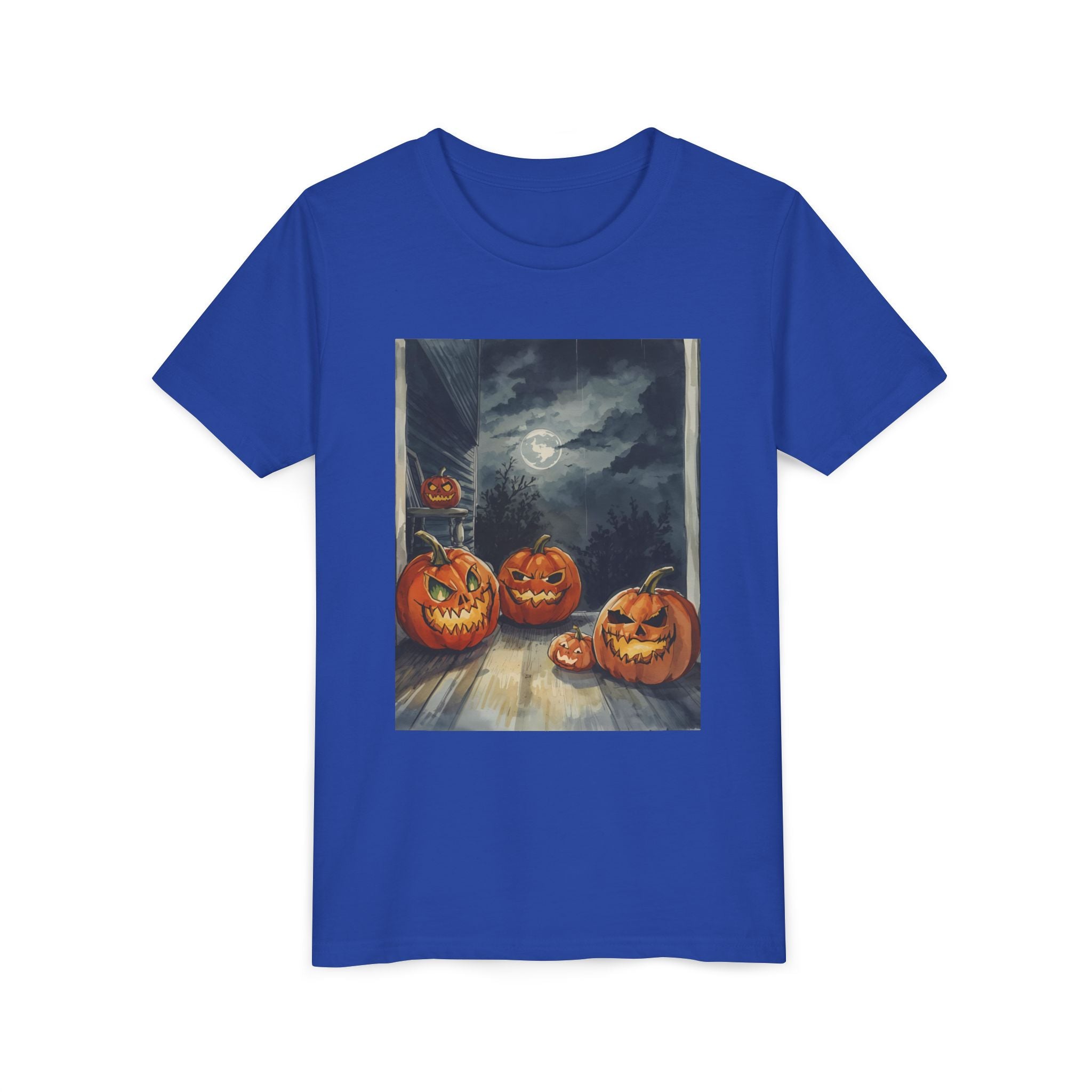 Halloween Pumpkin Scary Youth Short Sleeve Tee