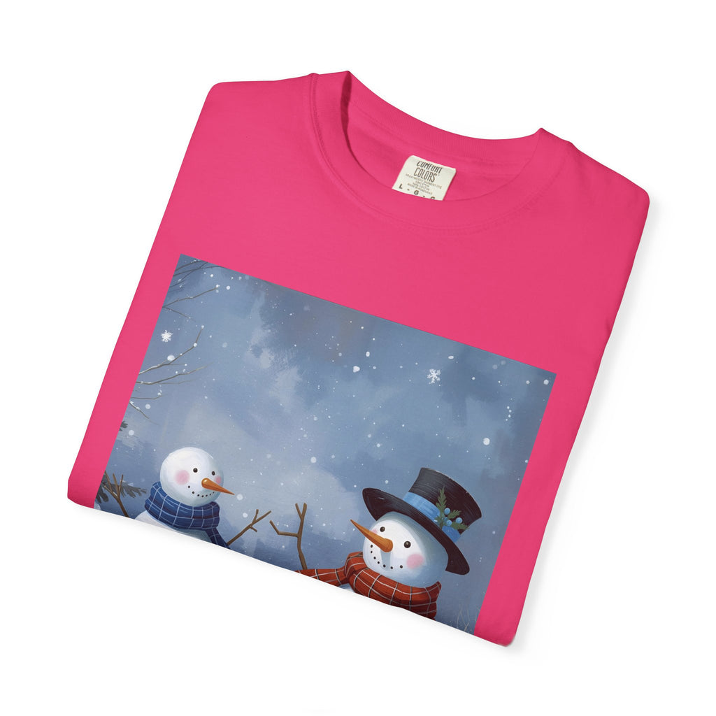 Christmas Snowman Family T-Shirt, Unisex Graphic Tee, Holiday Gift, Winter Apparel, Cozy Casual Wear, Christmas T-Shirt