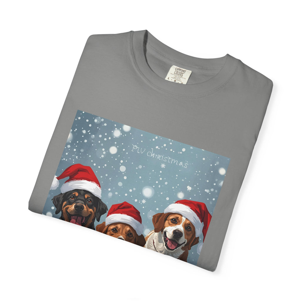 Cute Festive Christmas Dog Lover T-Shirt, Cute Holiday Shirt, Unisex Christmas Apparel, Gift for Pet Owners, Winter Celebration Tee