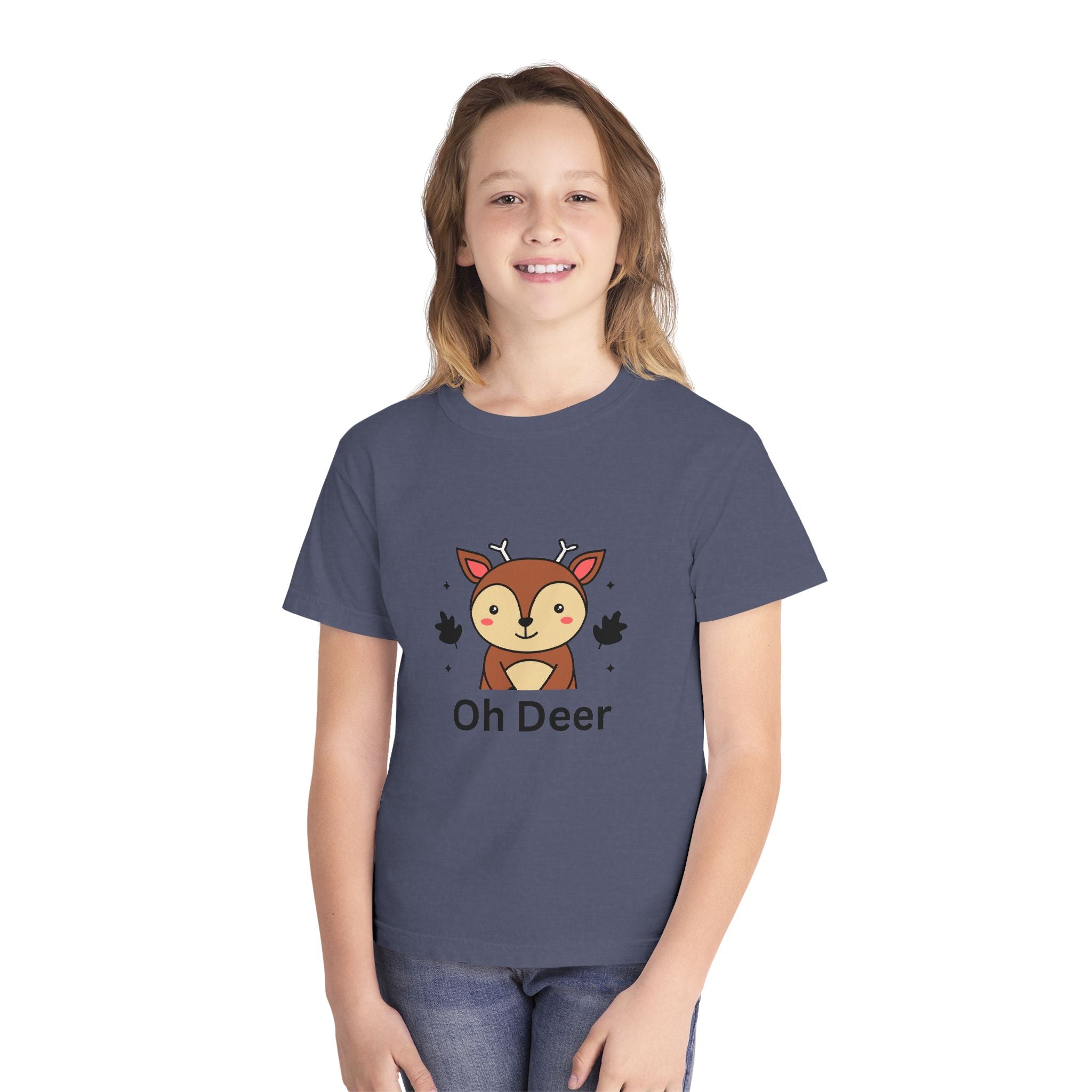 Funny Kids Tee - "Oh Deer" Design, Youth Shirt, Cute Animal Graphic, Perfect Gift for Birthdays, Holidays, or Playtime