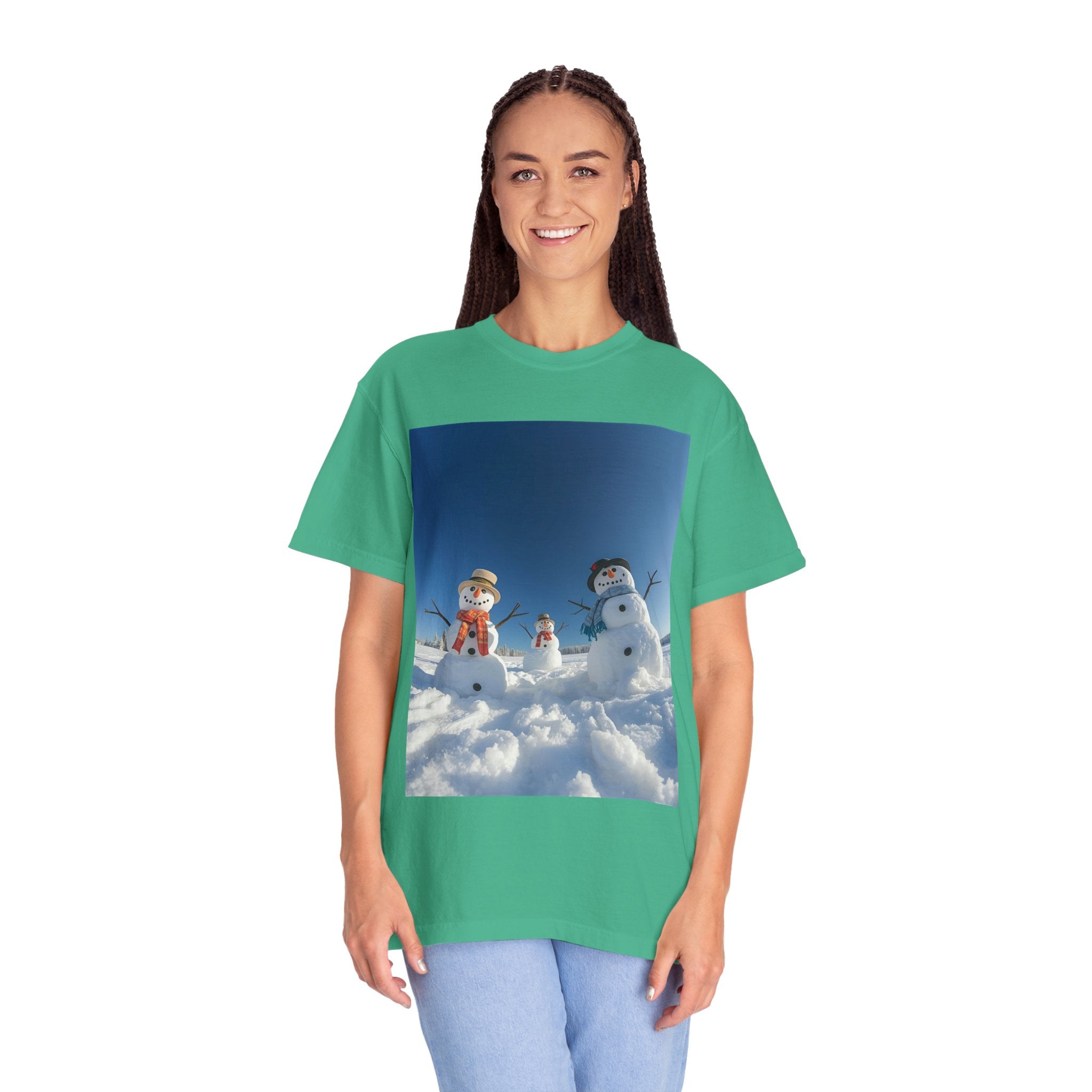 Festive Christmas Winter Wonderland Snowman T-shirt, Holiday Apparel, Christmas Gift, Unisex Tees, Cozy Winter Outfit, Family Fun