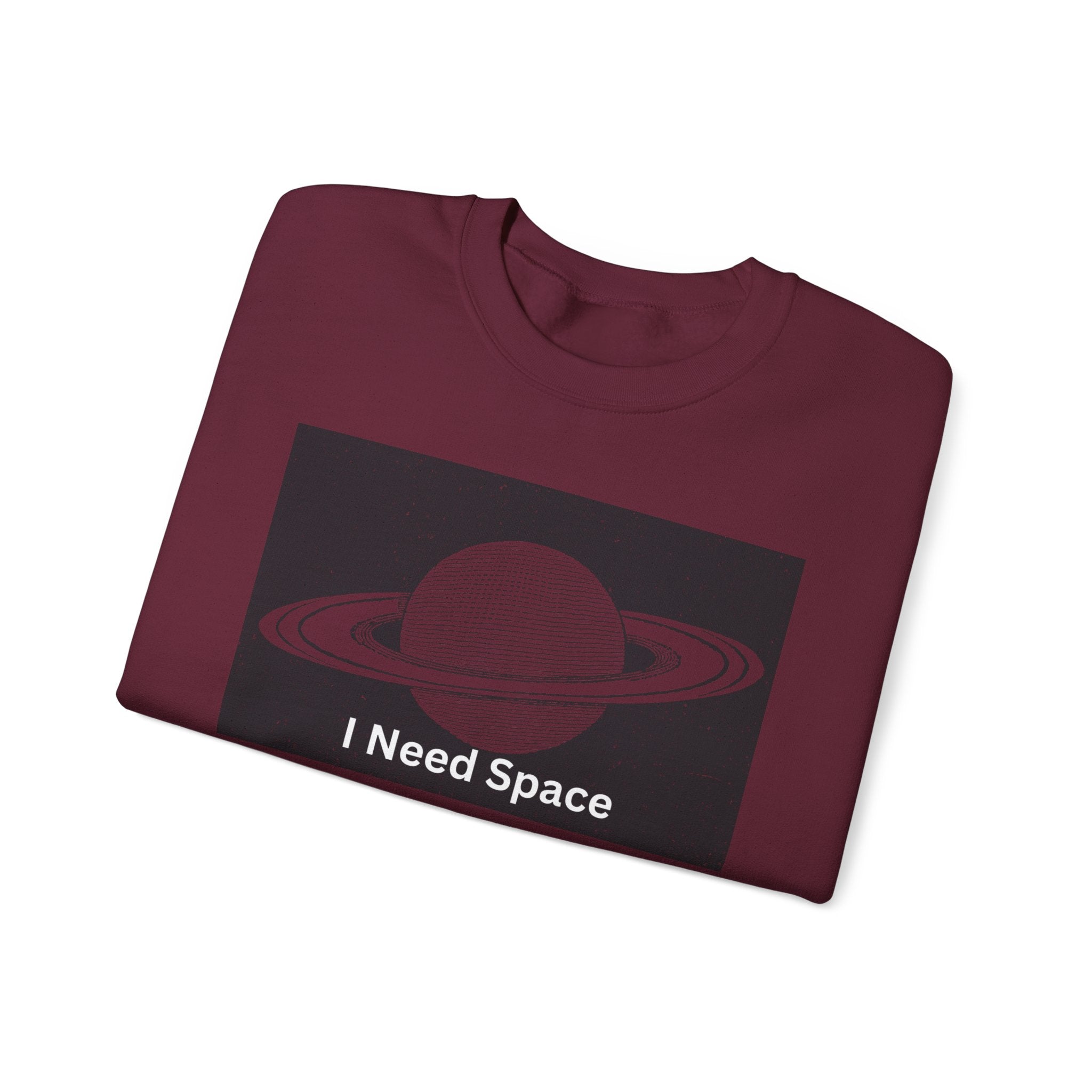 Cosmic Space Sweatshirt, I Need Space Crewneck, Unisex Fashion, Planetary Gift, Galaxy Lover Gift, Relaxed Fit Pullover