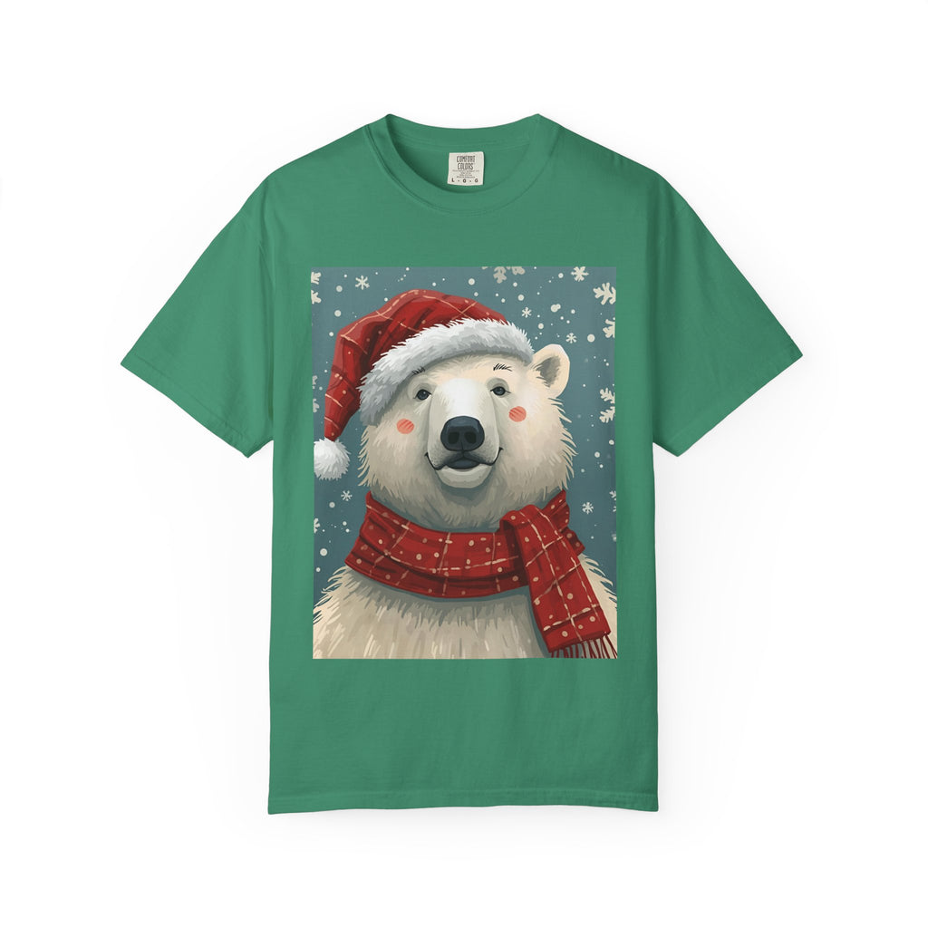 Cozy Holiday Polar Bear T-Shirt, Christmas Tee, Unisex Shirt, Festive Apparel, Gift for Animal Lovers, Winter Wear